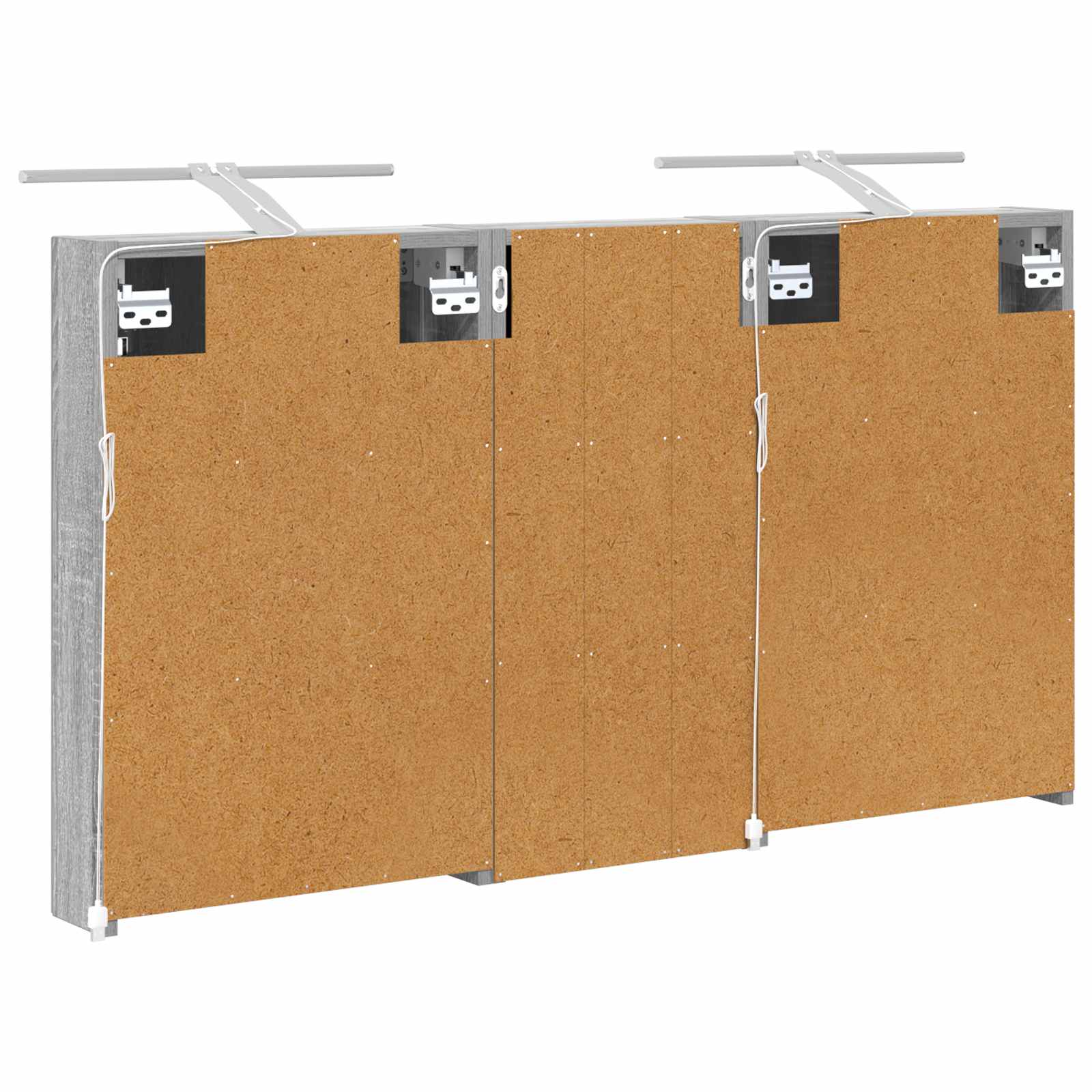 Set ormarića za kupaonicu s policom 3 pcs 110 x 10,5 x 60,5 cm