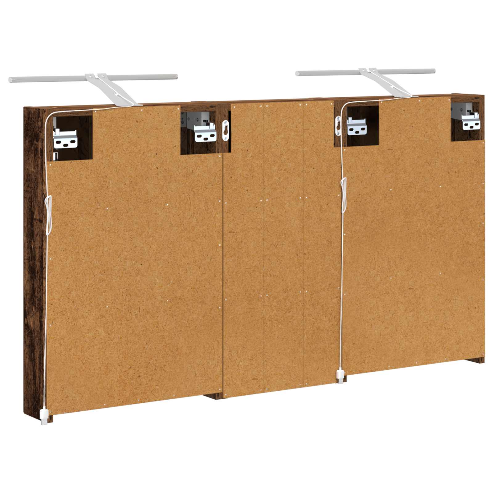 Set ormarića za kupaonicu s policom 3 pcs 110 x 10,5 x 60,5 cm