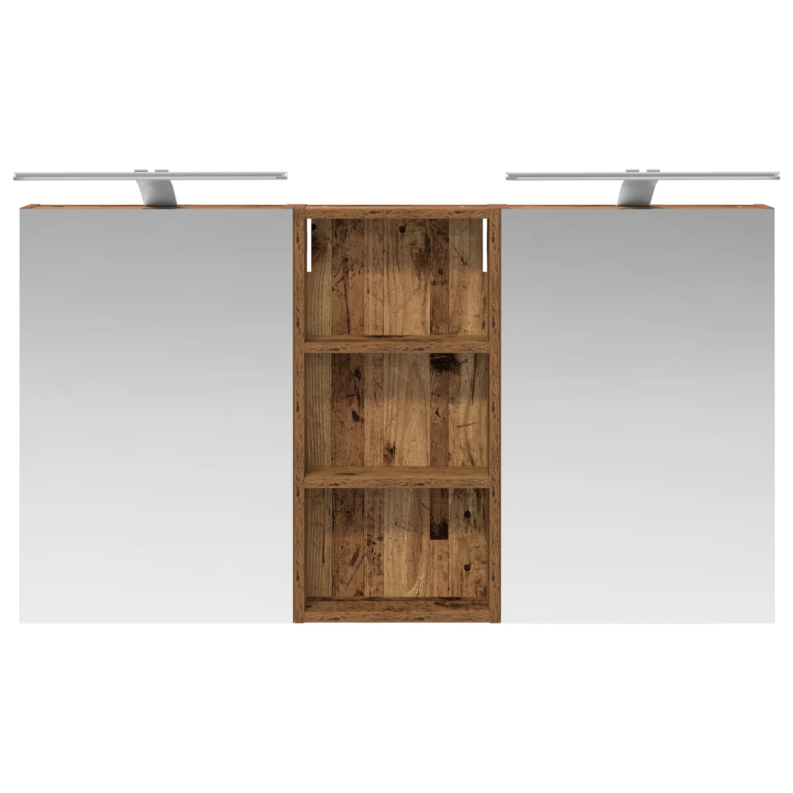 Set ormarića za kupaonicu s policom 3 pcs 110 x 10,5 x 60,5 cm