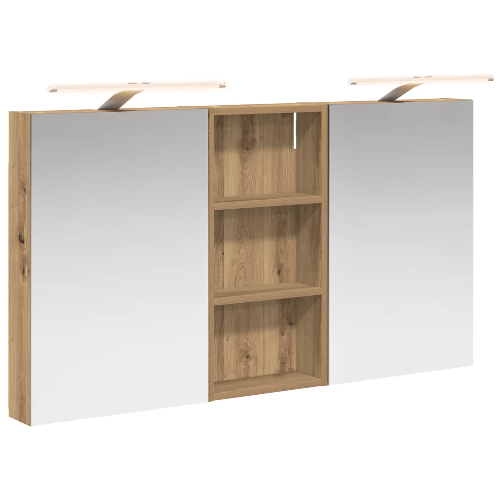 Set ormarića za kupaonicu s policom 3 pcs 110 x 10,5 x 60,5 cm