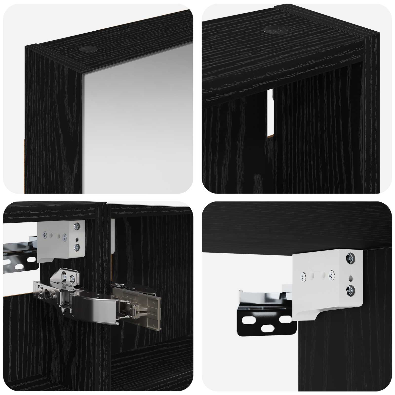 Set ormarića za kupaonicu s policom 3 pcs 120 x 10,5 x 60,5 cm