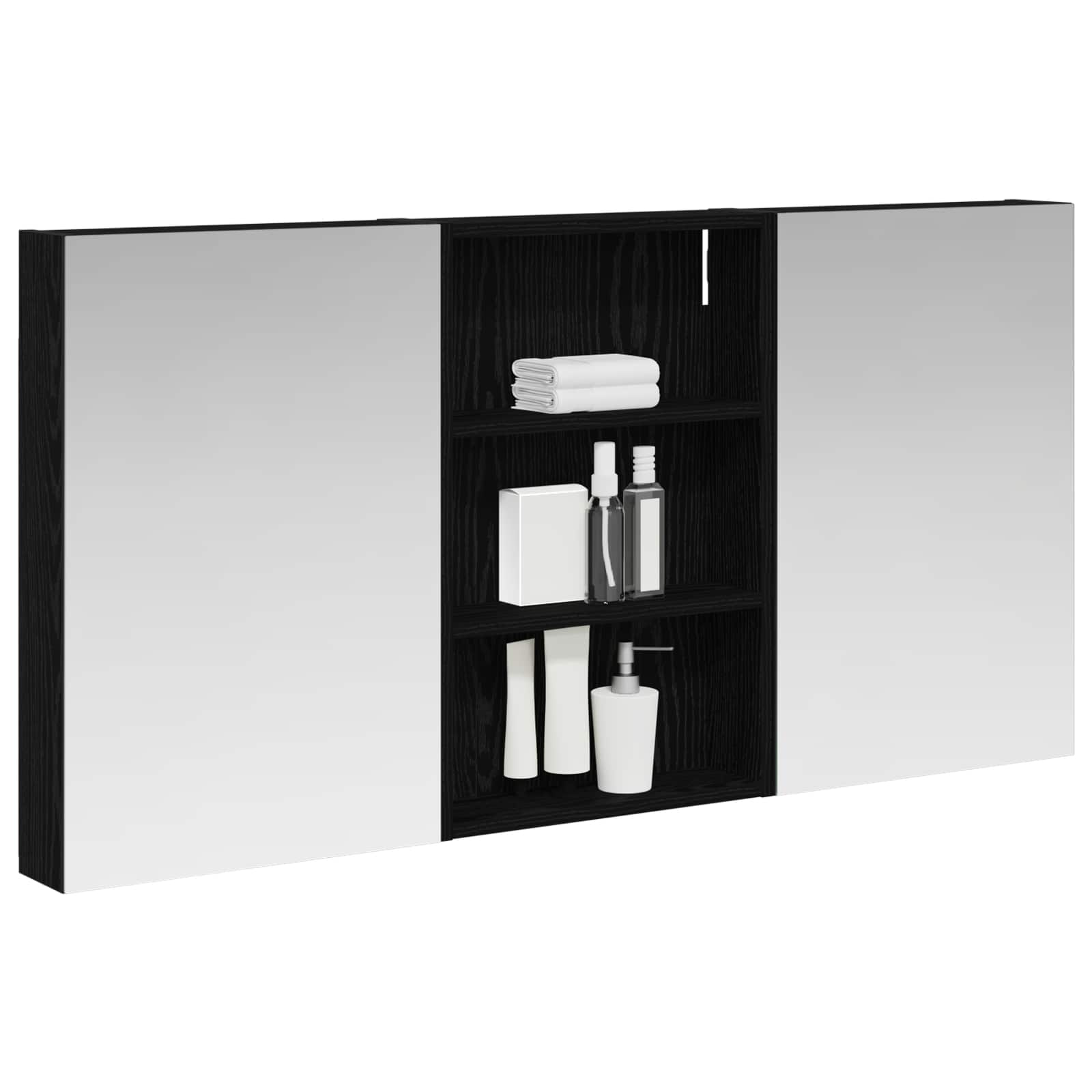 Set ormarića za kupaonicu s policom 3 pcs 120 x 10,5 x 60,5 cm
