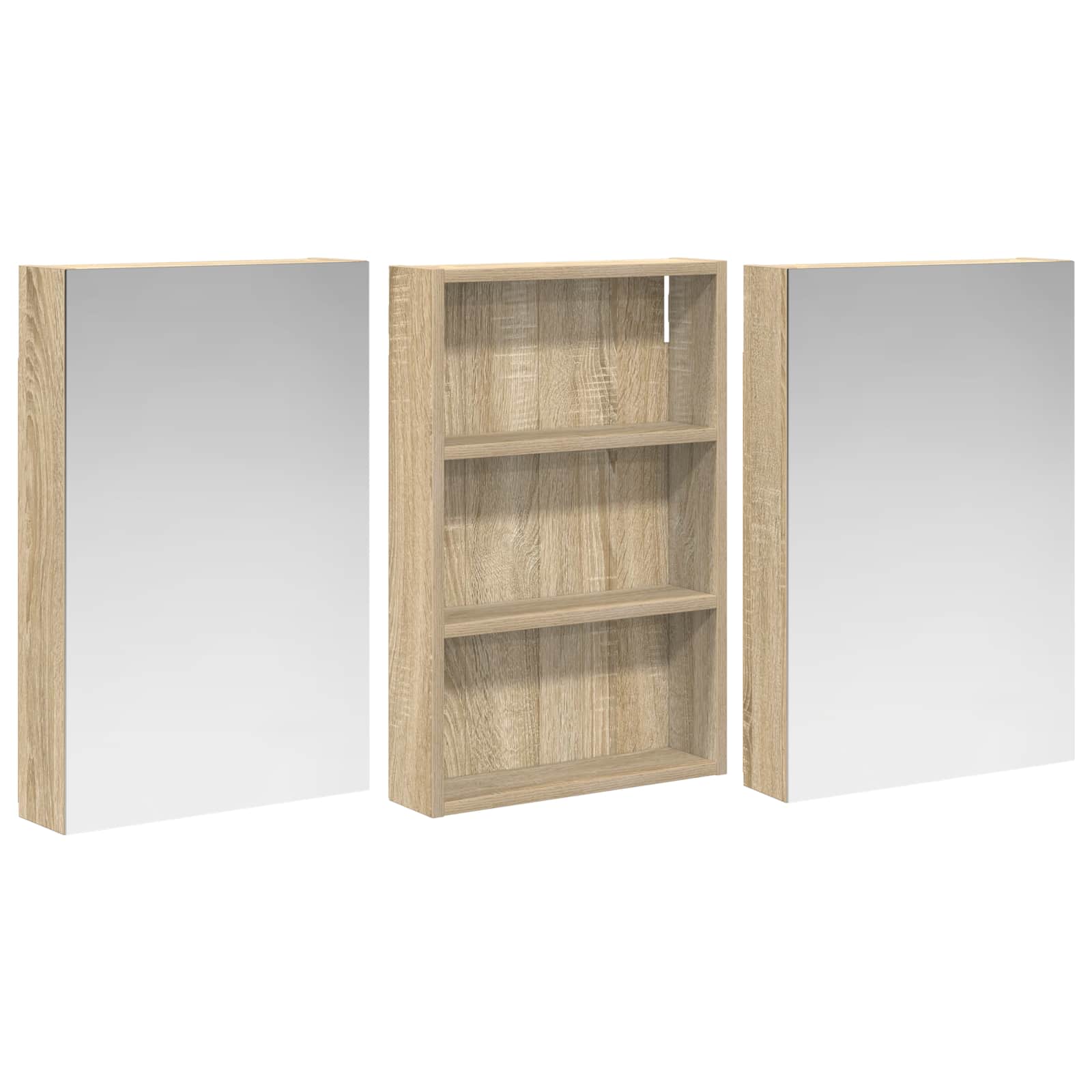 Set ormarića za kupaonicu s policom 3 pcs 120 x 10,5 x 60,5 cm