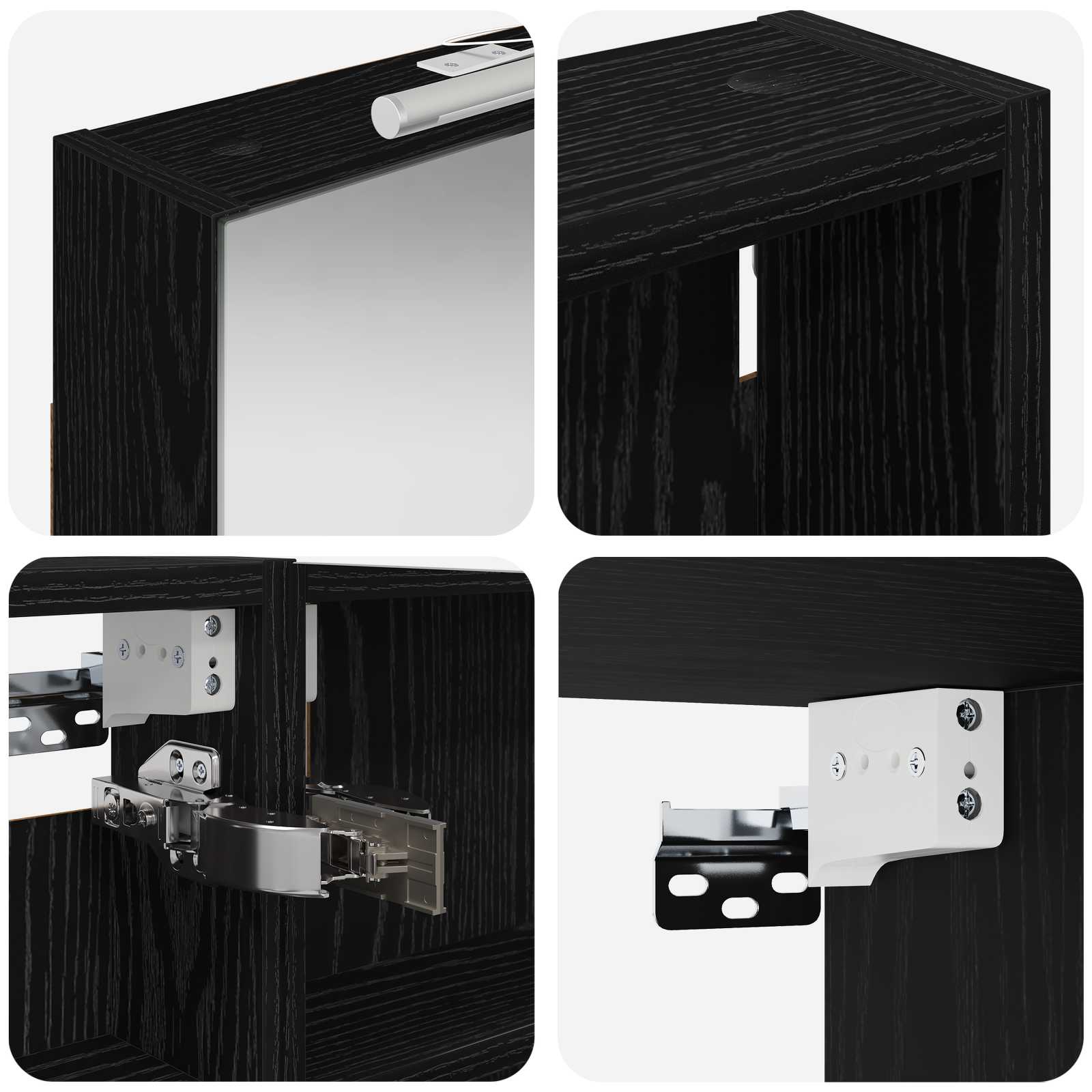 Set ormarića za kupaonicu s policom 3 pcs 120 x 10,5 x 60,5 cm
