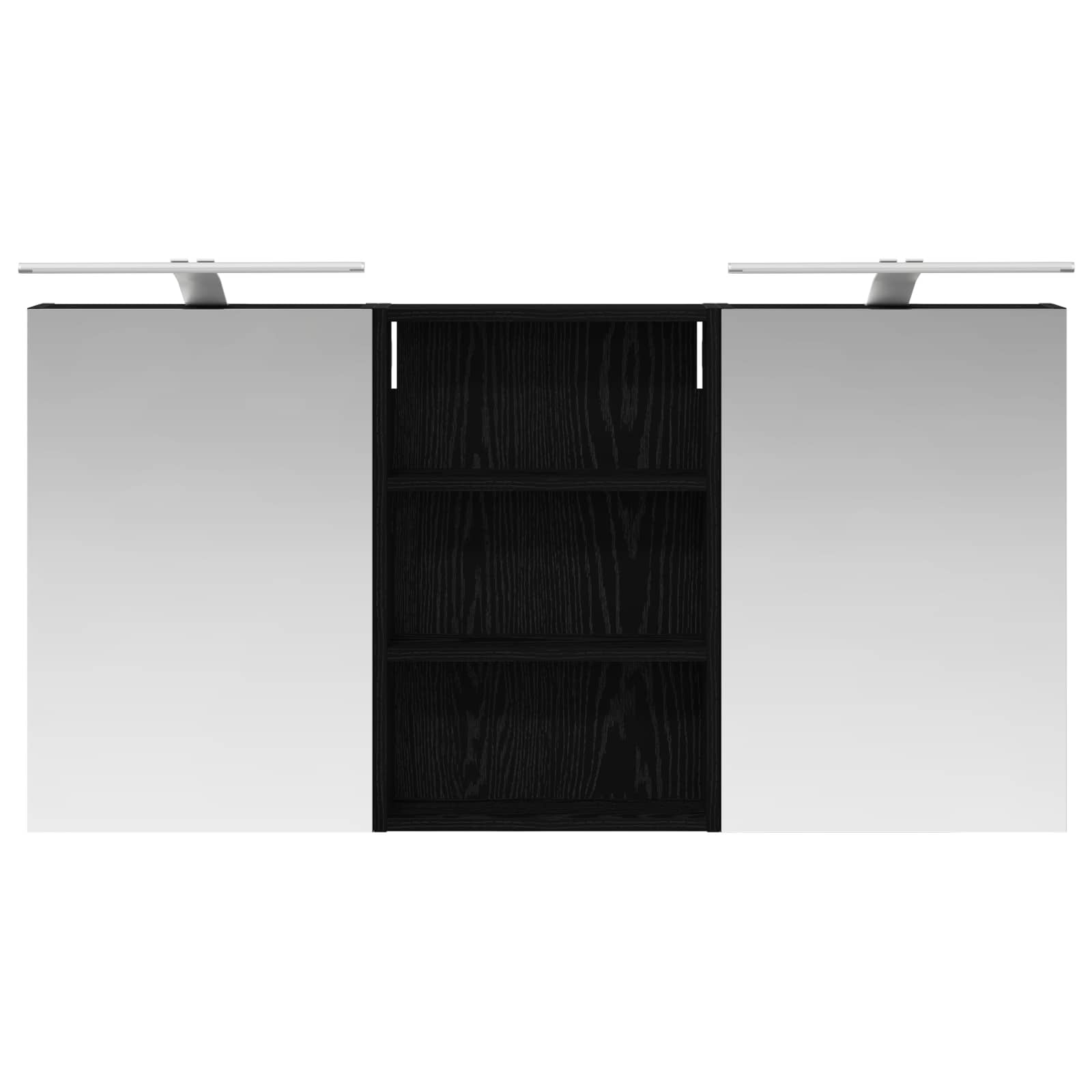 Set ormarića za kupaonicu s policom 3 pcs 120 x 10,5 x 60,5 cm
