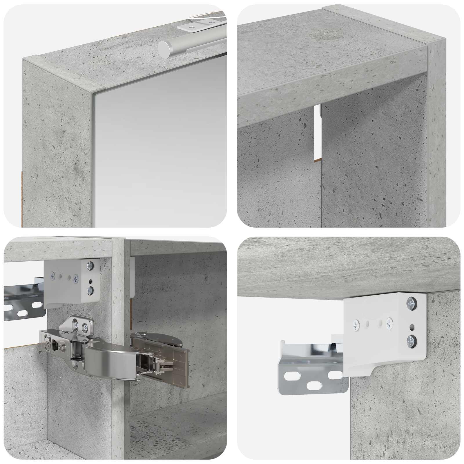Set ormarića za kupaonicu s policom 3 pcs 120 x 10,5 x 60,5 cm