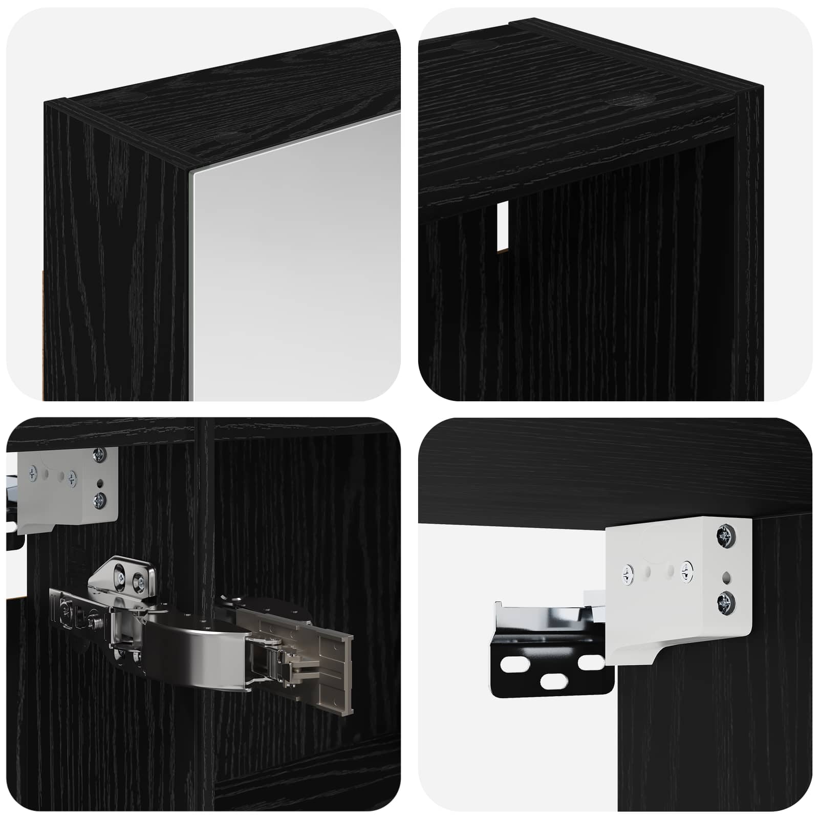 Set ormarića za kupaonicu s policom 3 pcs 120 x 14,5 x 70 cm