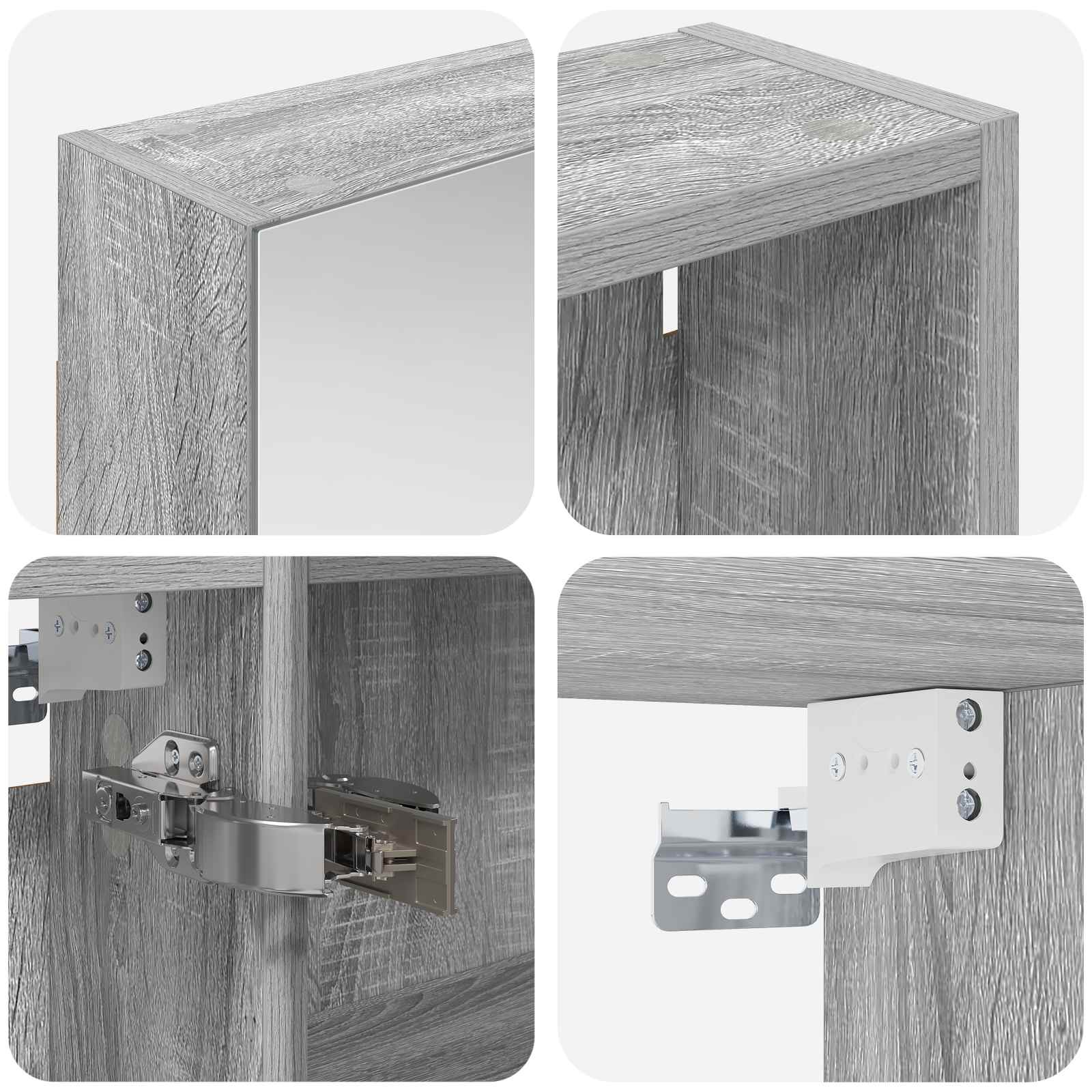 Set ormarića za kupaonicu s policom 3 pcs 120 x 14,5 x 70 cm
