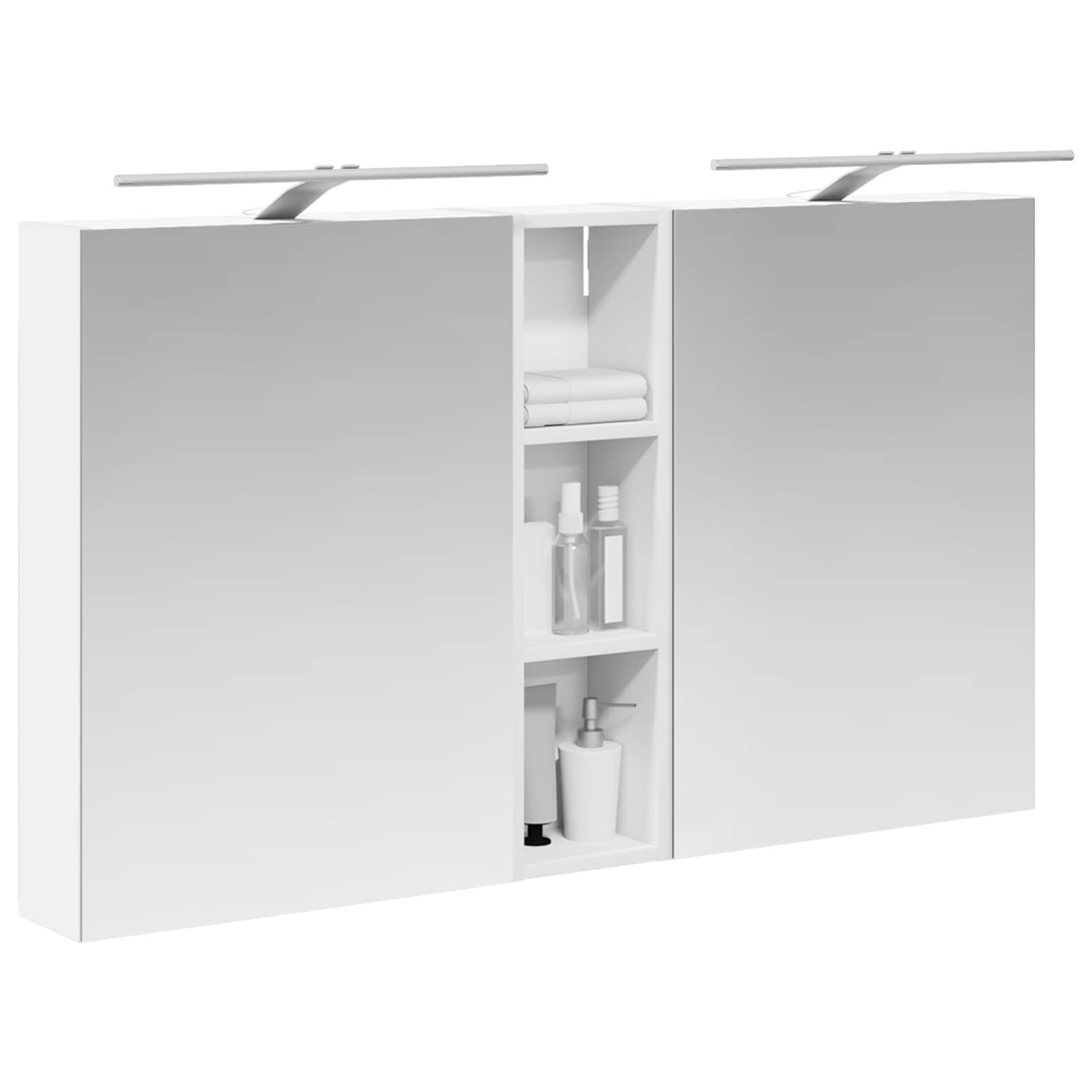Set ormarića za kupaonicu s policom 3 pcs 120 x 14,5 x 70 cm