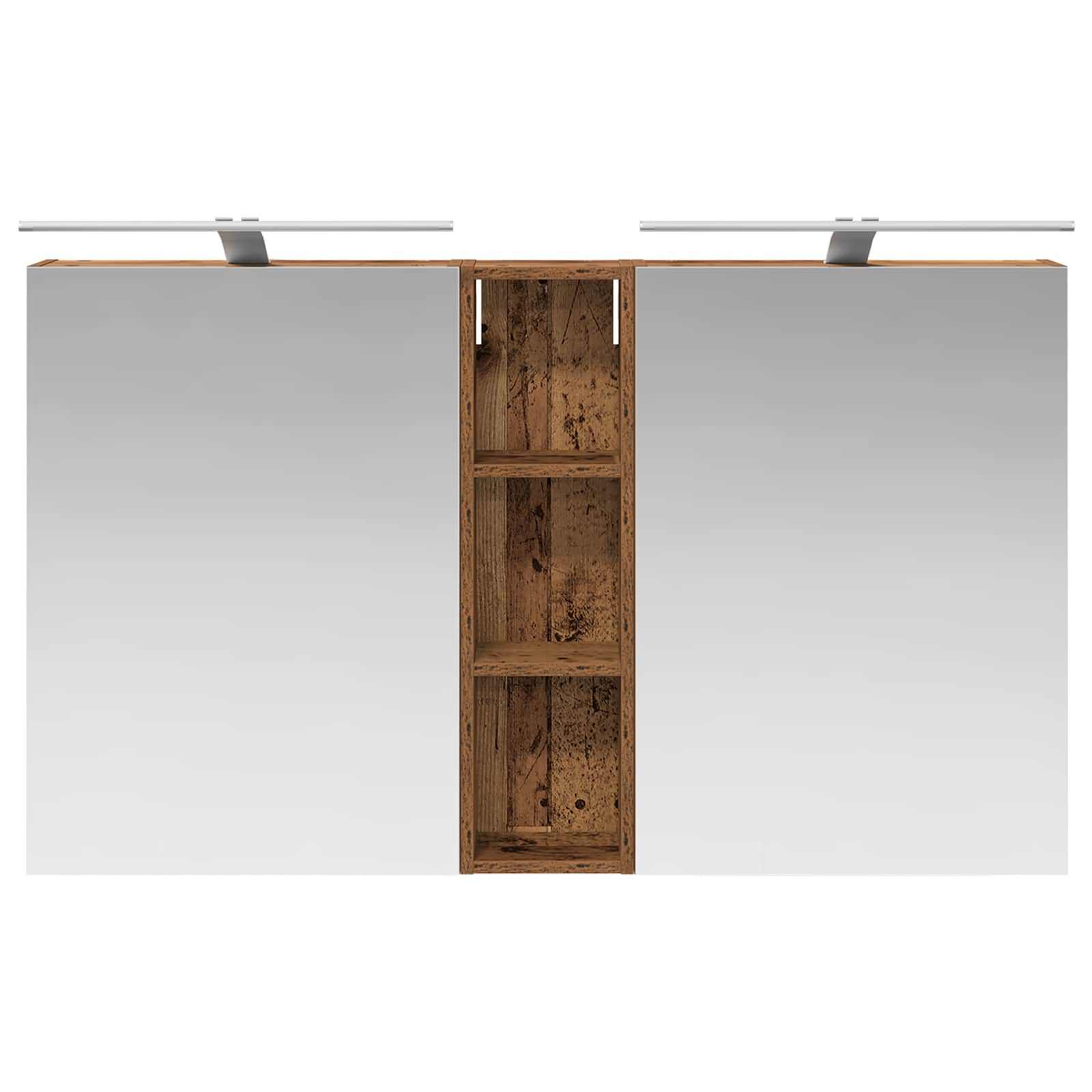 Set ormarića za kupaonicu s policom 3 pcs 120 x 14,5 x 70 cm