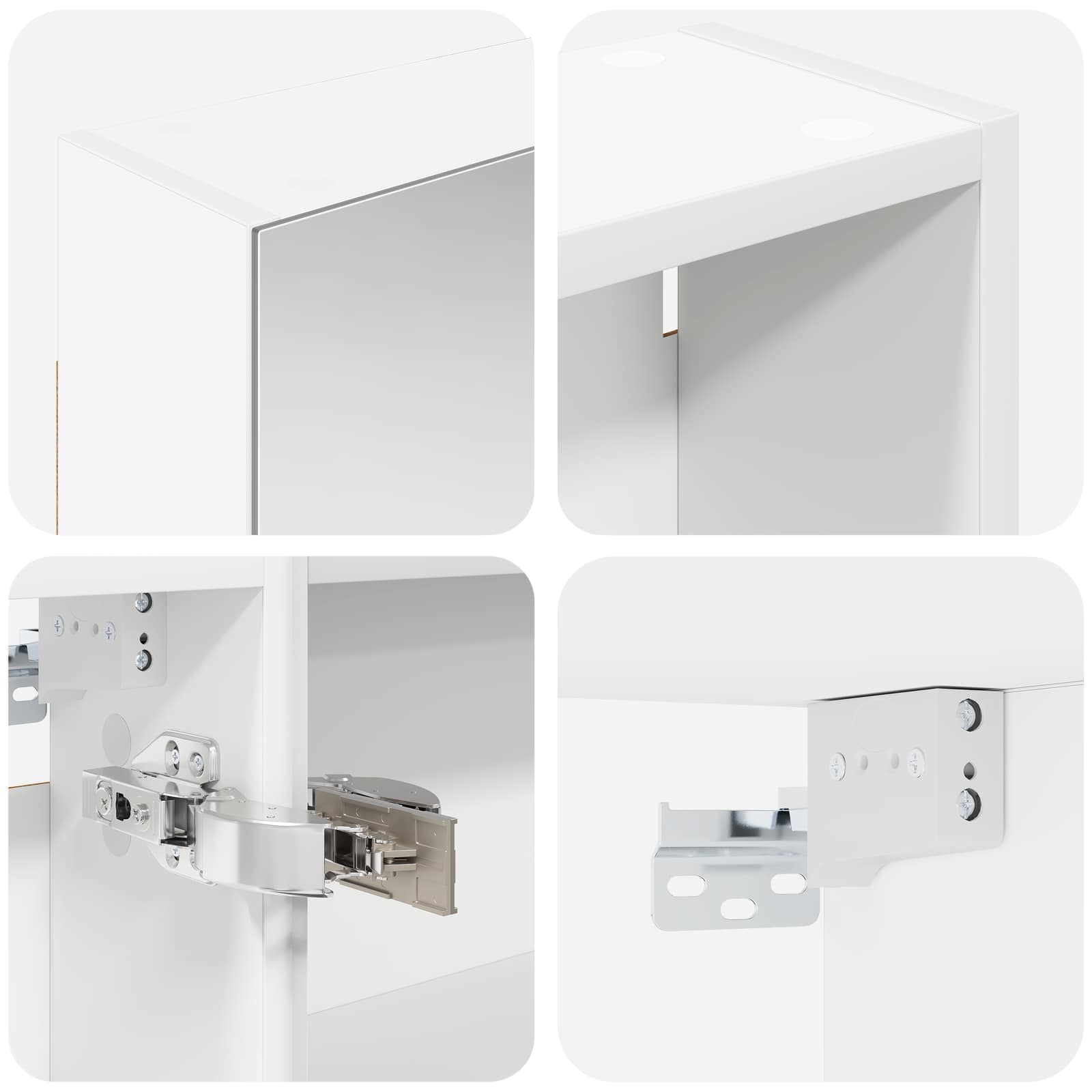 Set ormarića za kupaonicu s policom 3 pcs 130 x 14,5 x 70 cm