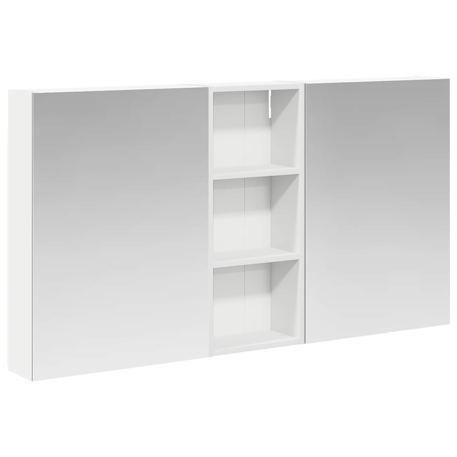 Set ormarića za kupaonicu s policom 3 pcs 130 x 14,5 x 70 cm