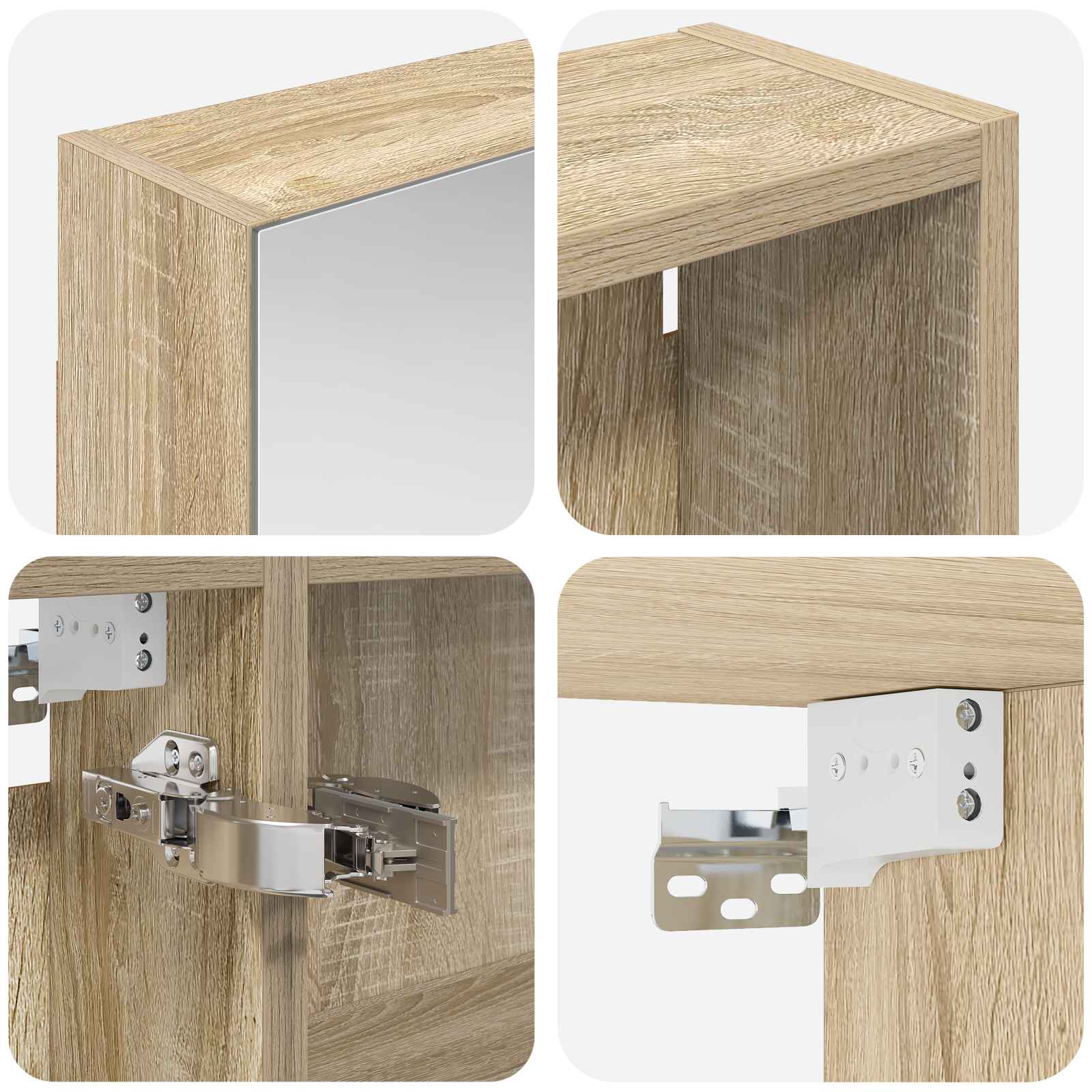 Set ormarića za kupaonicu s policom 3 pcs 130 x 14,5 x 70 cm