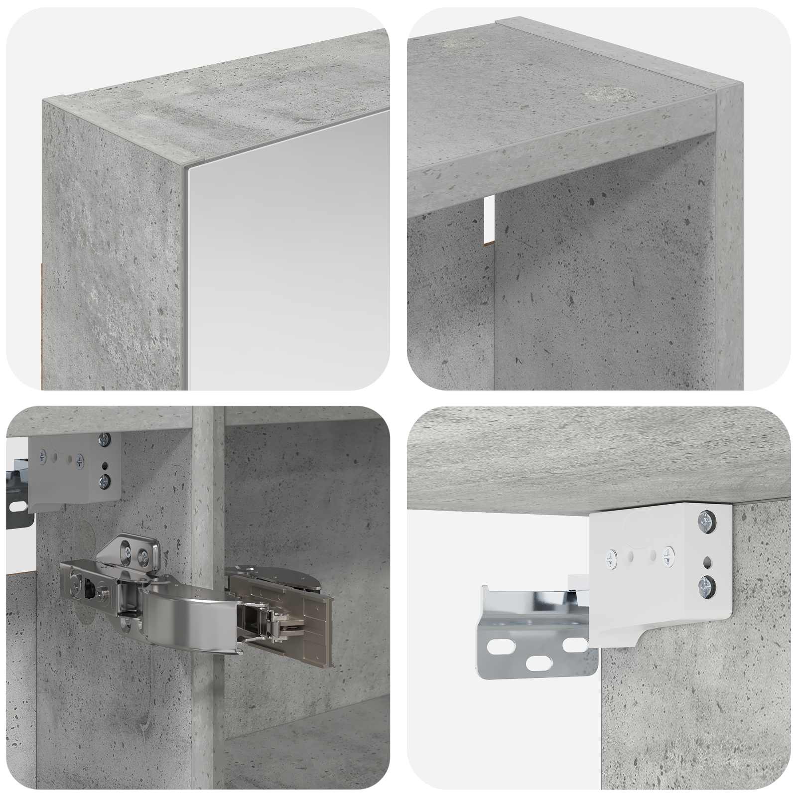 Set ormarića za kupaonicu s policom 3 pcs 130 x 14,5 x 70 cm