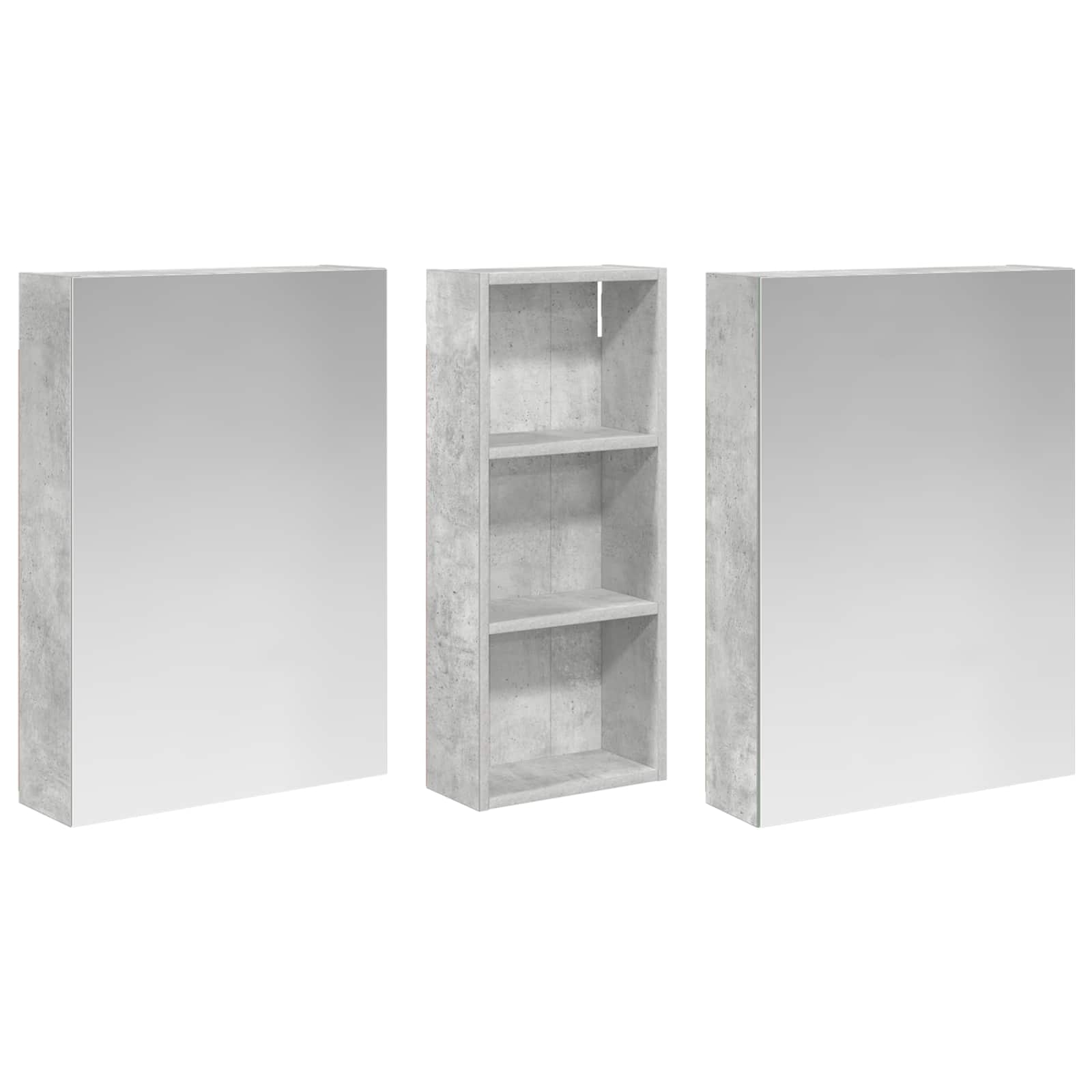 Set ormarića za kupaonicu s policom 3 pcs 130 x 14,5 x 70 cm
