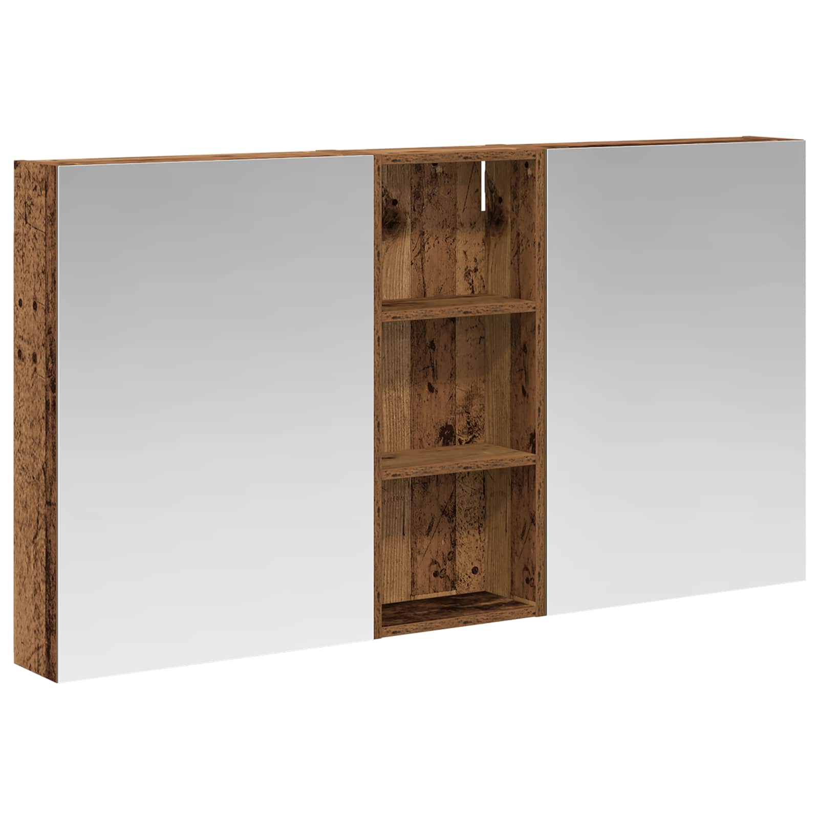 Set ormarića za kupaonicu s policom 3 pcs 130 x 14,5 x 70 cm