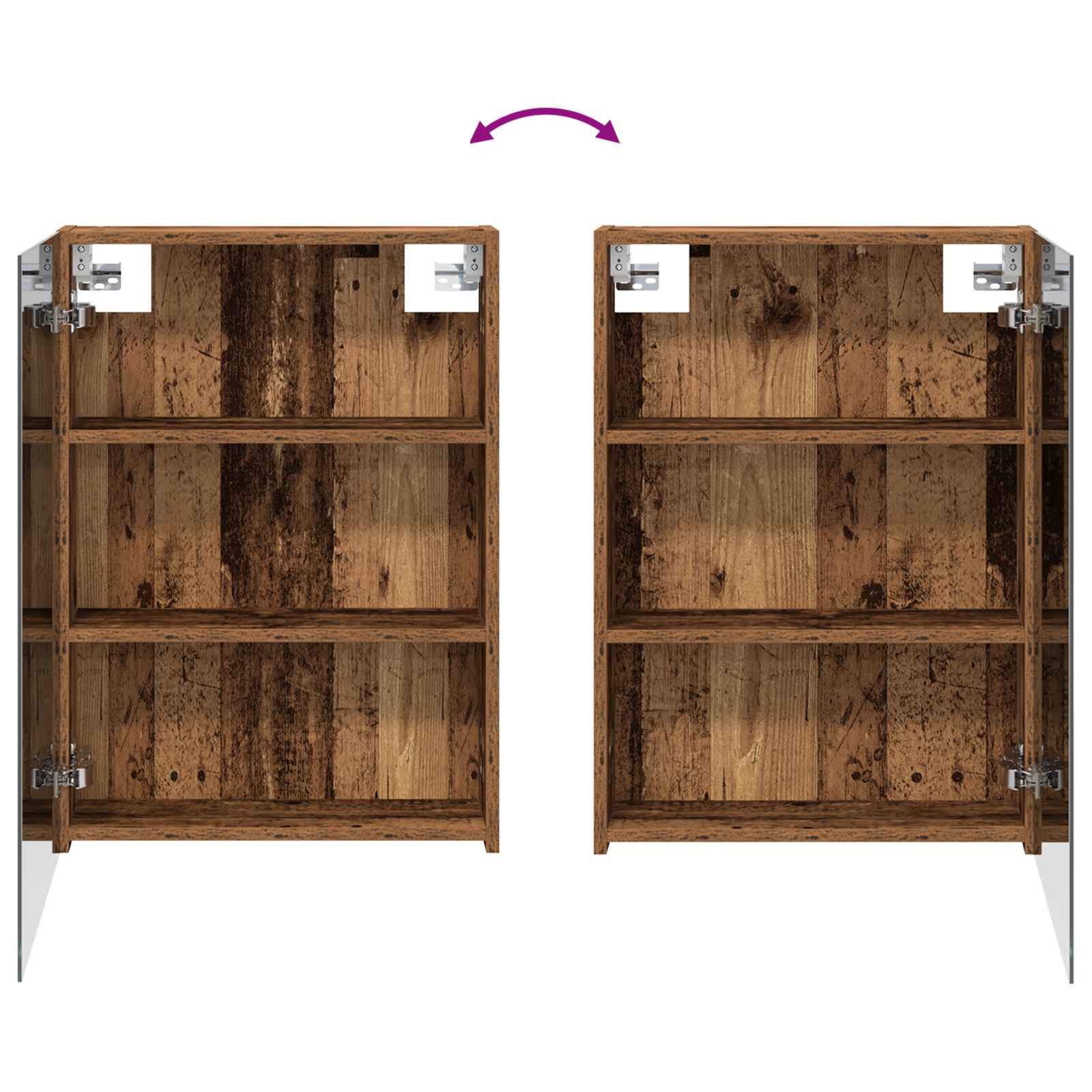 Set ormarića za kupaonicu s policom 3 pcs 130 x 14,5 x 70 cm