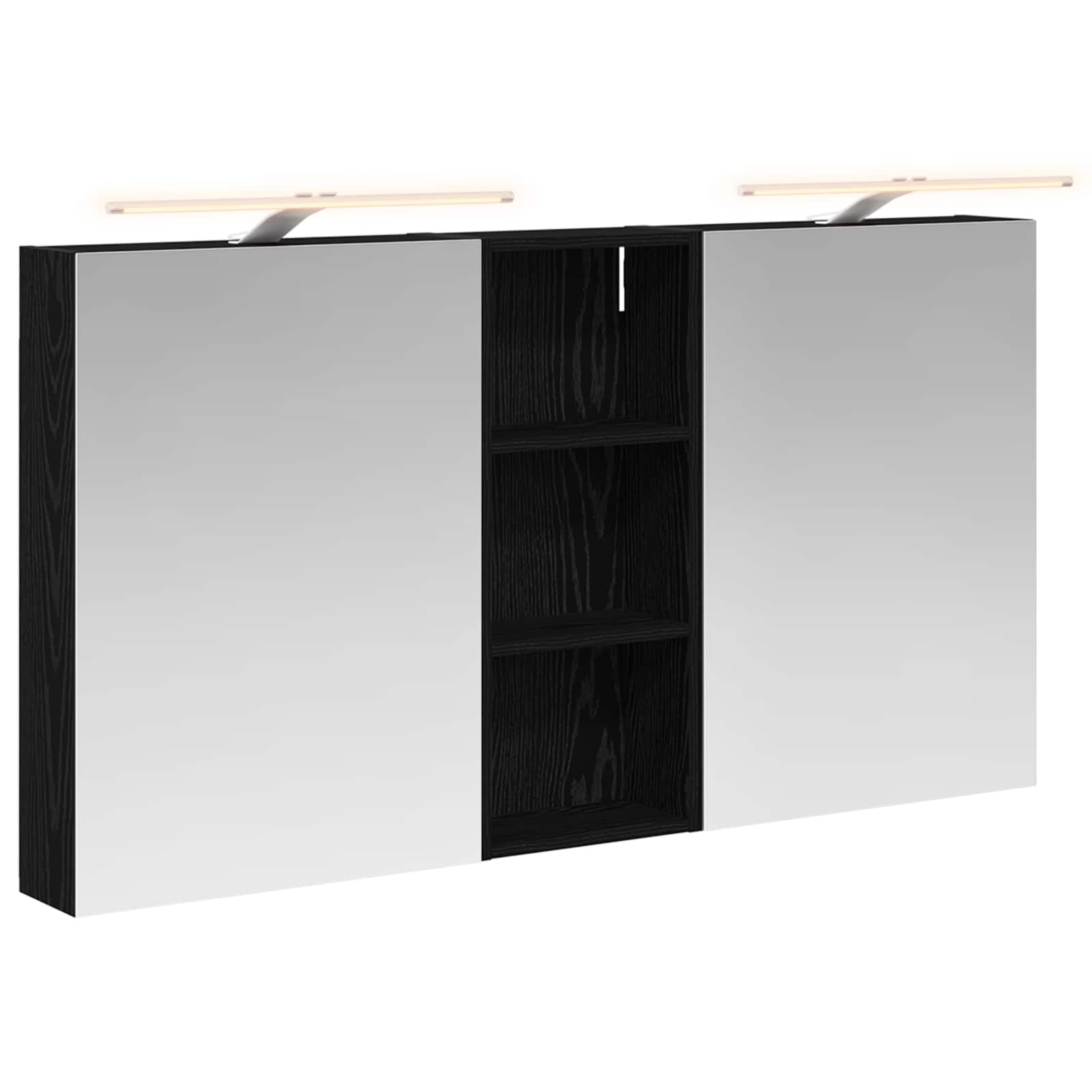 Set ormarića za kupaonicu s policom 3 pcs 130 x 14,5 x 70 cm