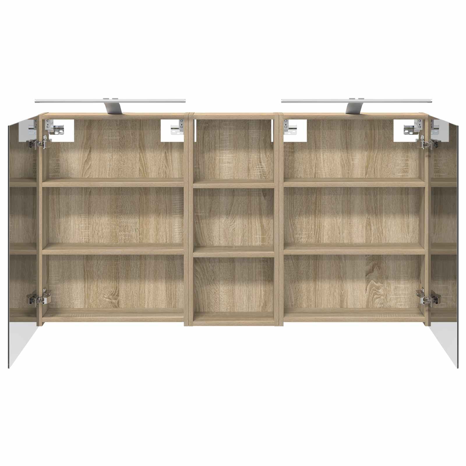 Set ormarića za kupaonicu s policom 3 pcs 130 x 14,5 x 70 cm