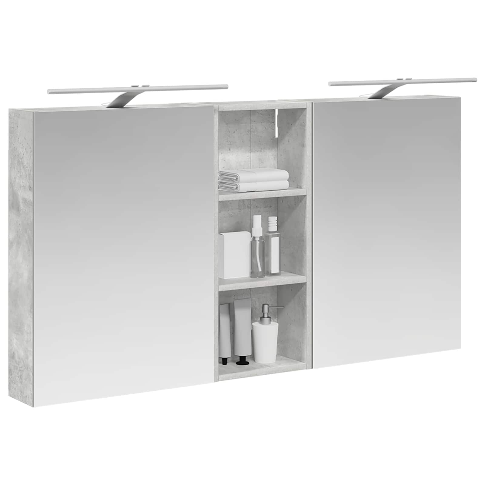 Set ormarića za kupaonicu s policom 3 pcs 130 x 14,5 x 70 cm