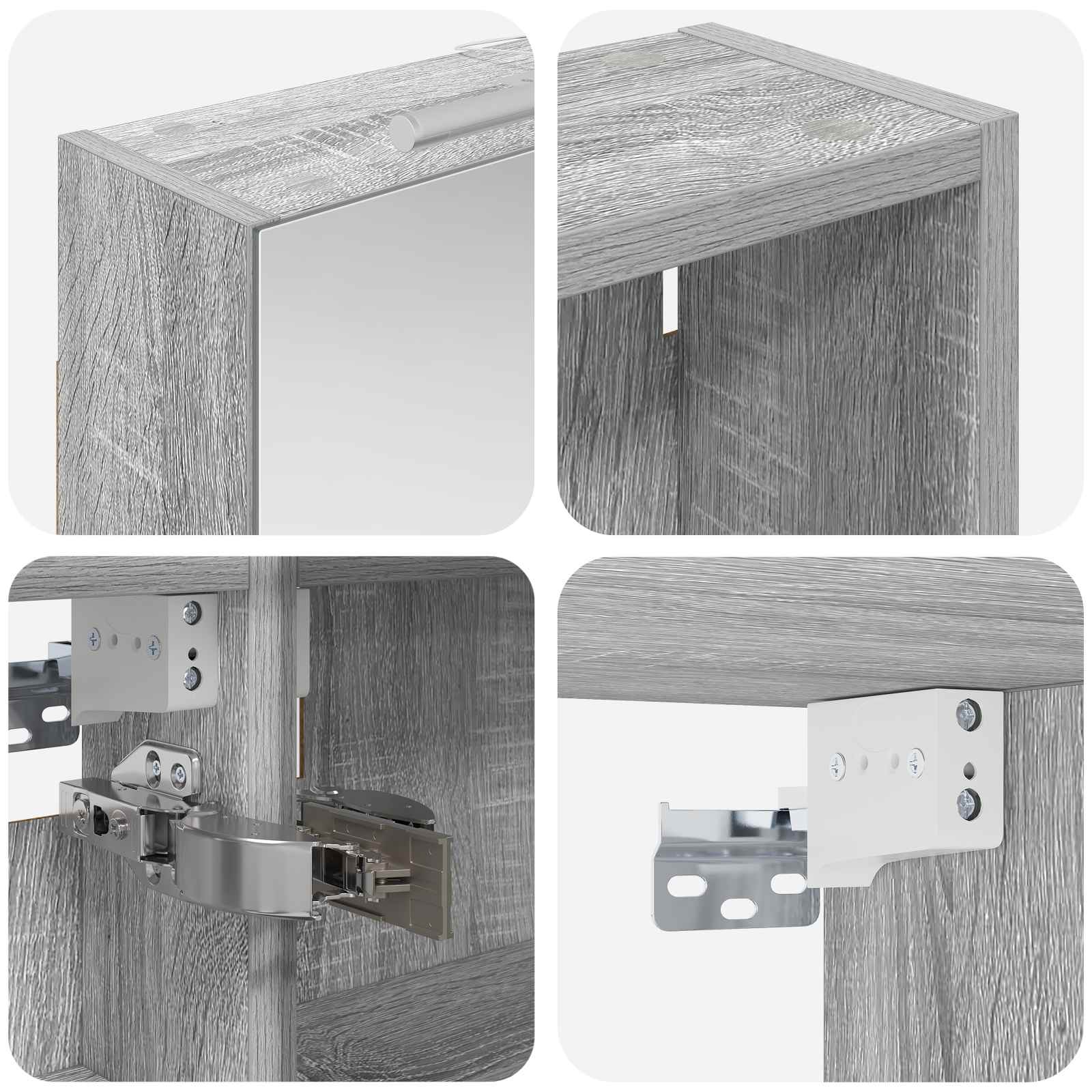Set ormarića za kupaonicu s policom 3 pcs 130 x 14,5 x 70 cm