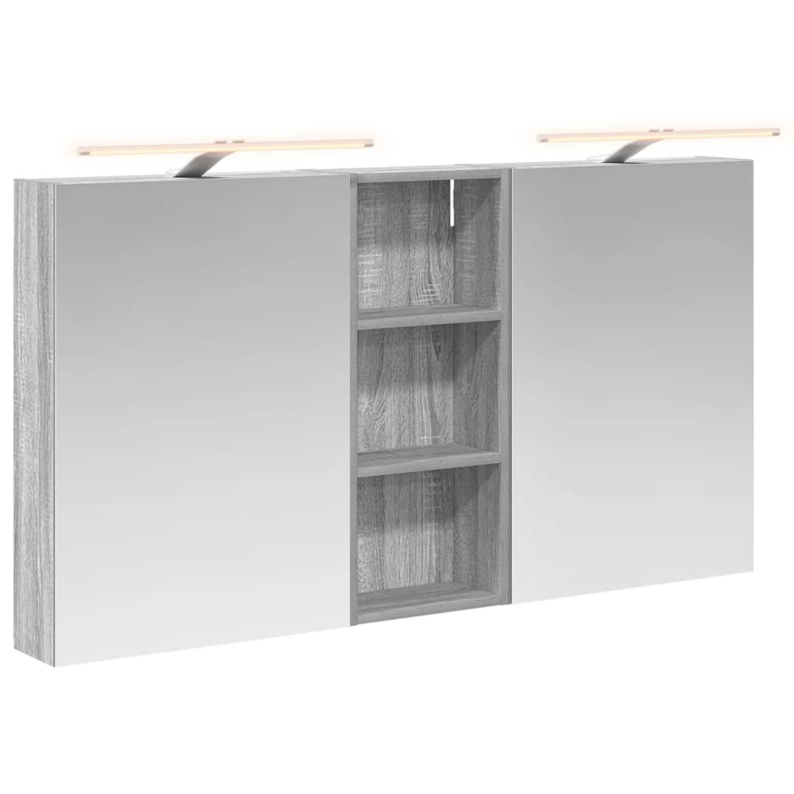 Set ormarića za kupaonicu s policom 3 pcs 130 x 14,5 x 70 cm