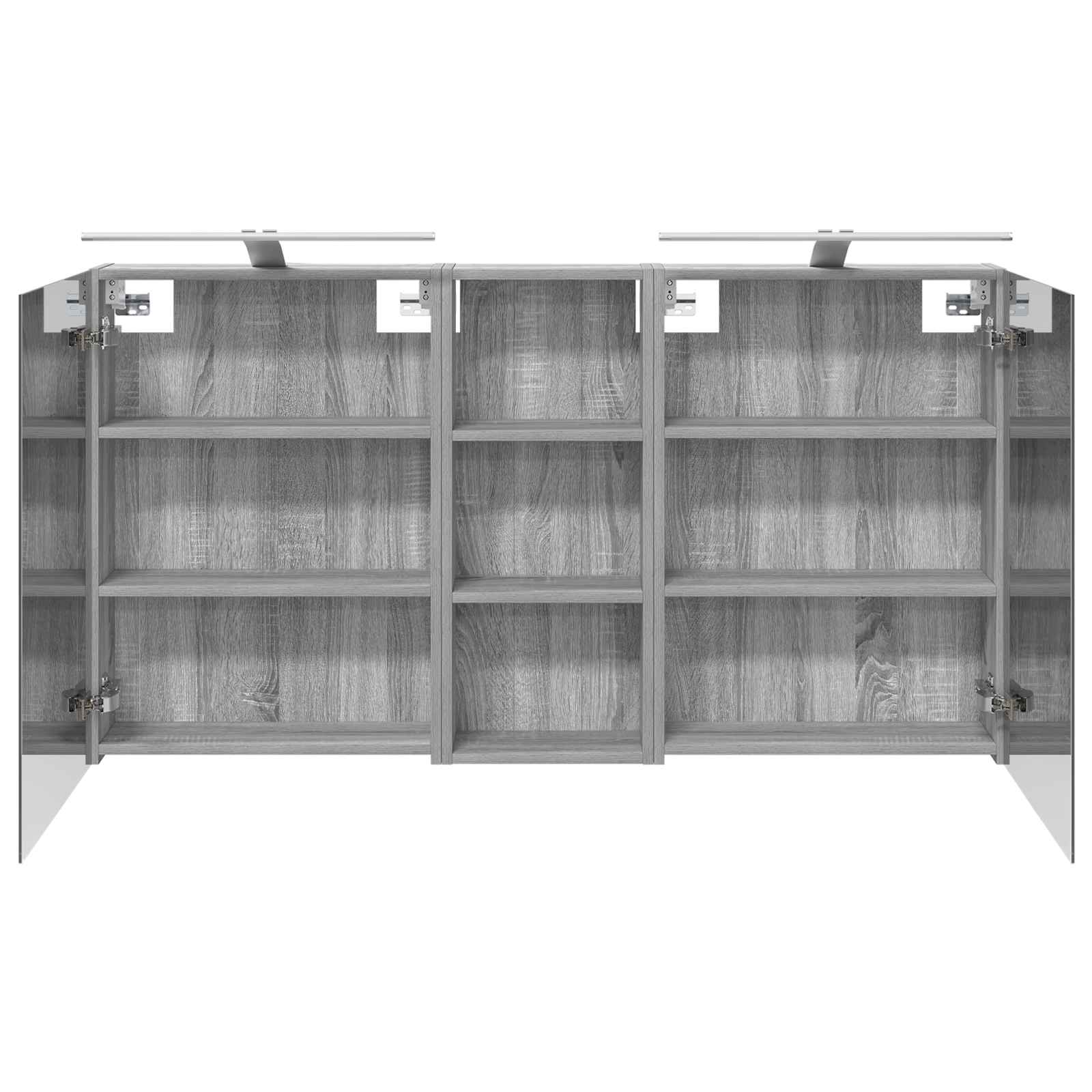 Set ormarića za kupaonicu s policom 3 pcs 130 x 14,5 x 70 cm