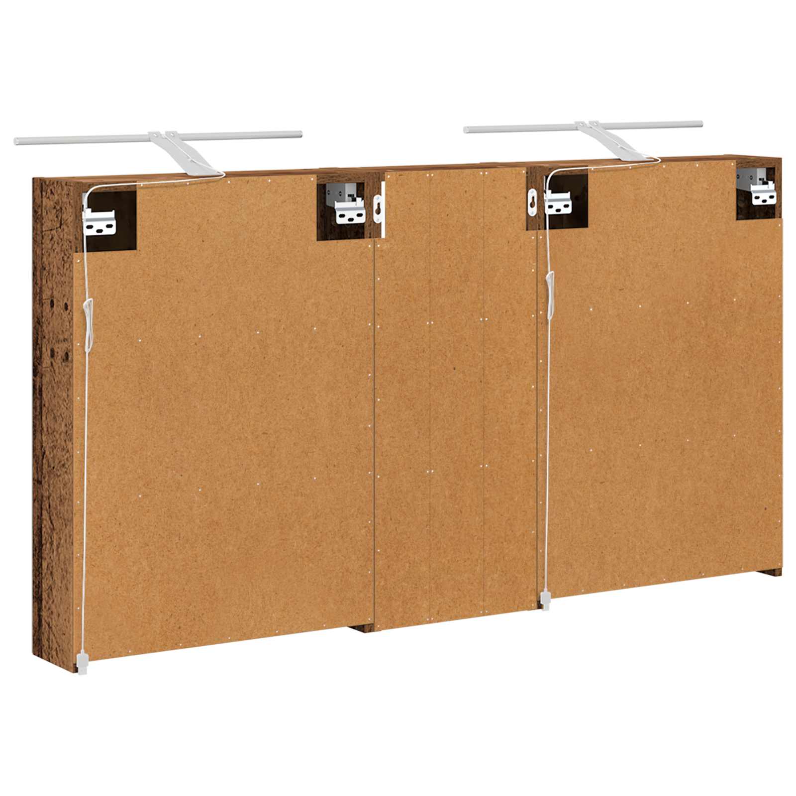Set ormarića za kupaonicu s policom 3 pcs 130 x 14,5 x 70 cm