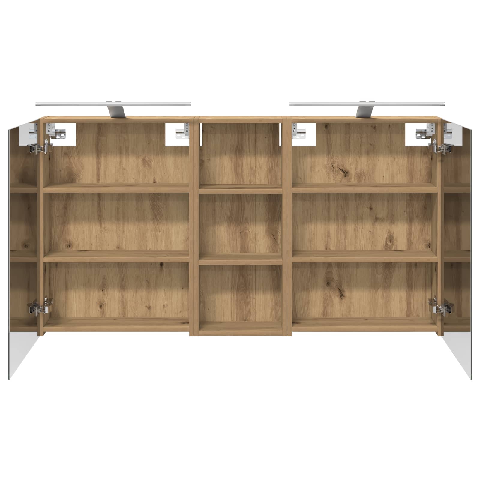 Set ormarića za kupaonicu s policom 3 pcs 130 x 14,5 x 70 cm