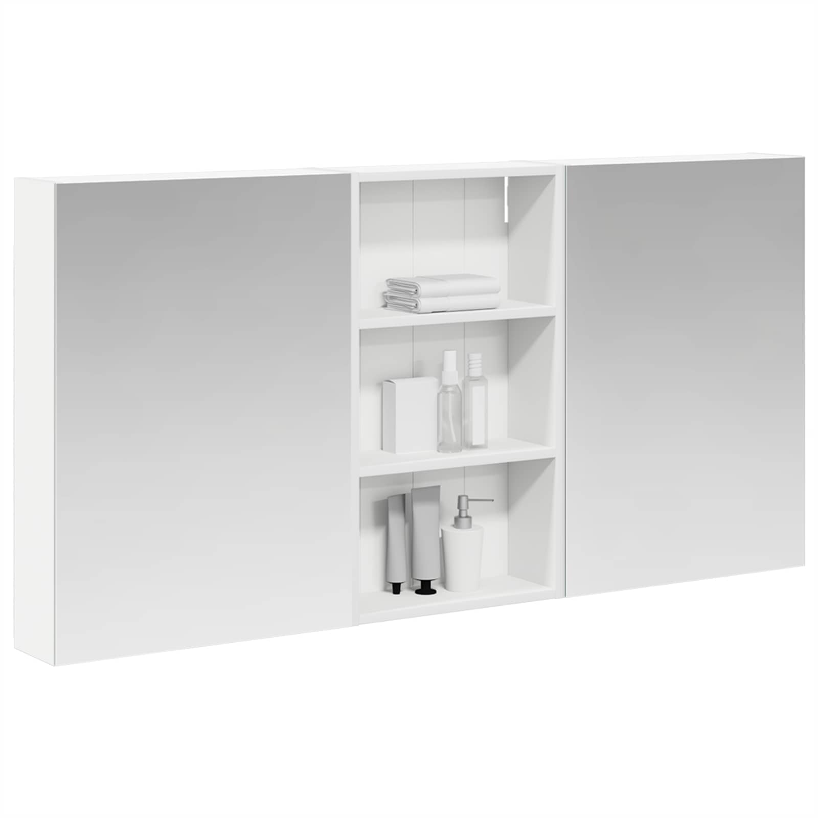 Set ormarića za kupaonicu s policom 3 pcs 140 x 14,5 x 70 cm