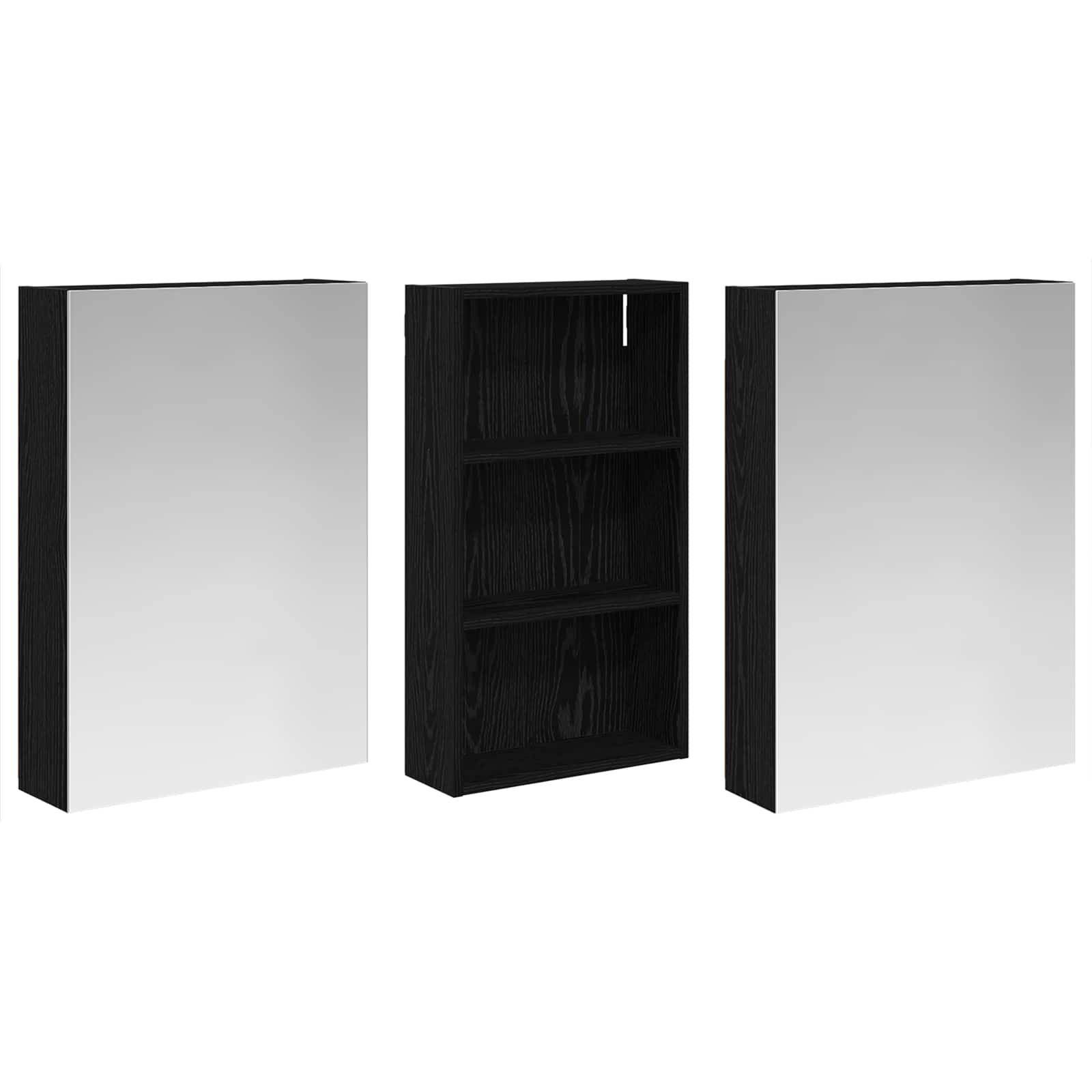 Set ormarića za kupaonicu s policom 3 pcs 140 x 14,5 x 70 cm