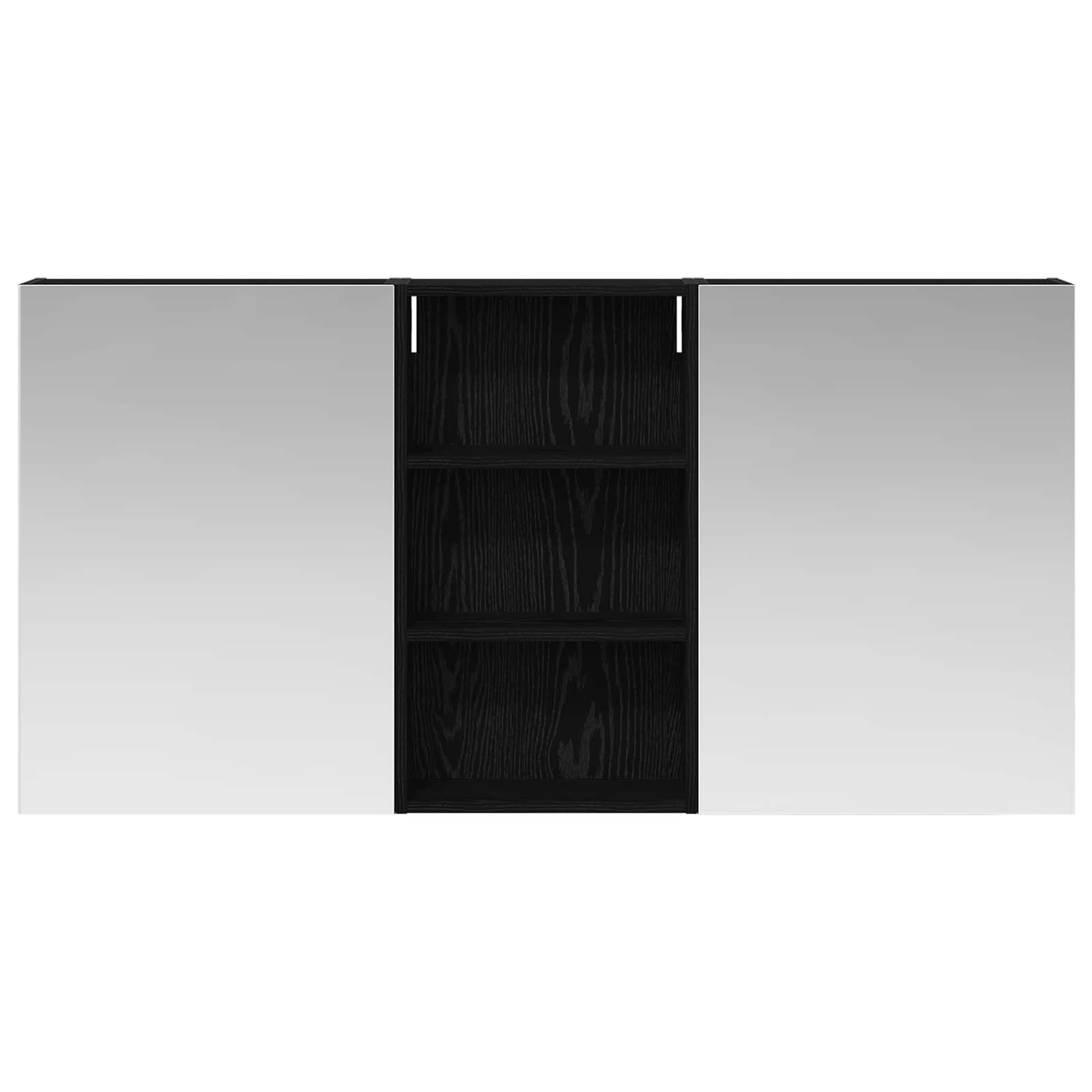 Set ormarića za kupaonicu s policom 3 pcs 140 x 14,5 x 70 cm