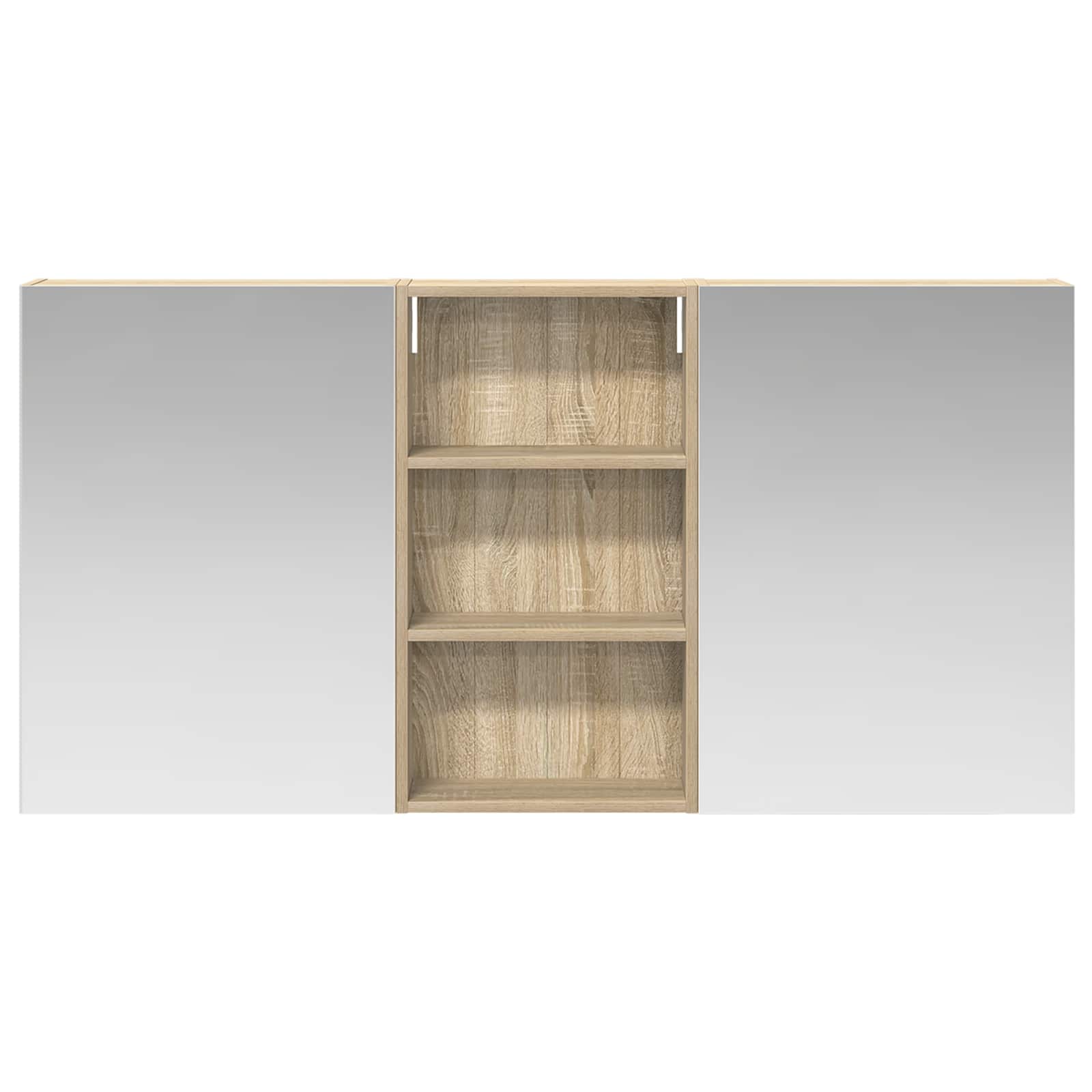 Set ormarića za kupaonicu s policom 3 pcs 140 x 14,5 x 70 cm