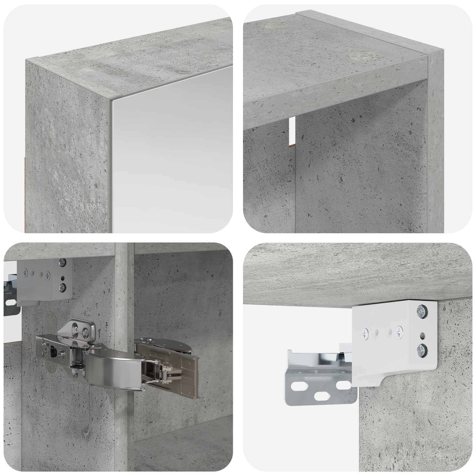 Set ormarića za kupaonicu s policom 3 pcs 140 x 14,5 x 70 cm