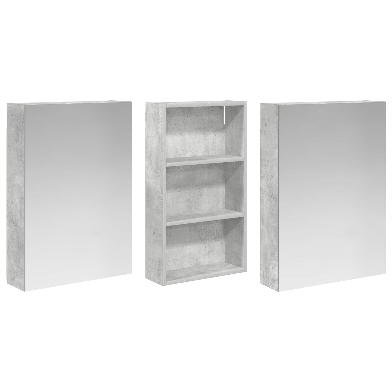 Set ormarića za kupaonicu s policom 3 pcs 140 x 14,5 x 70 cm