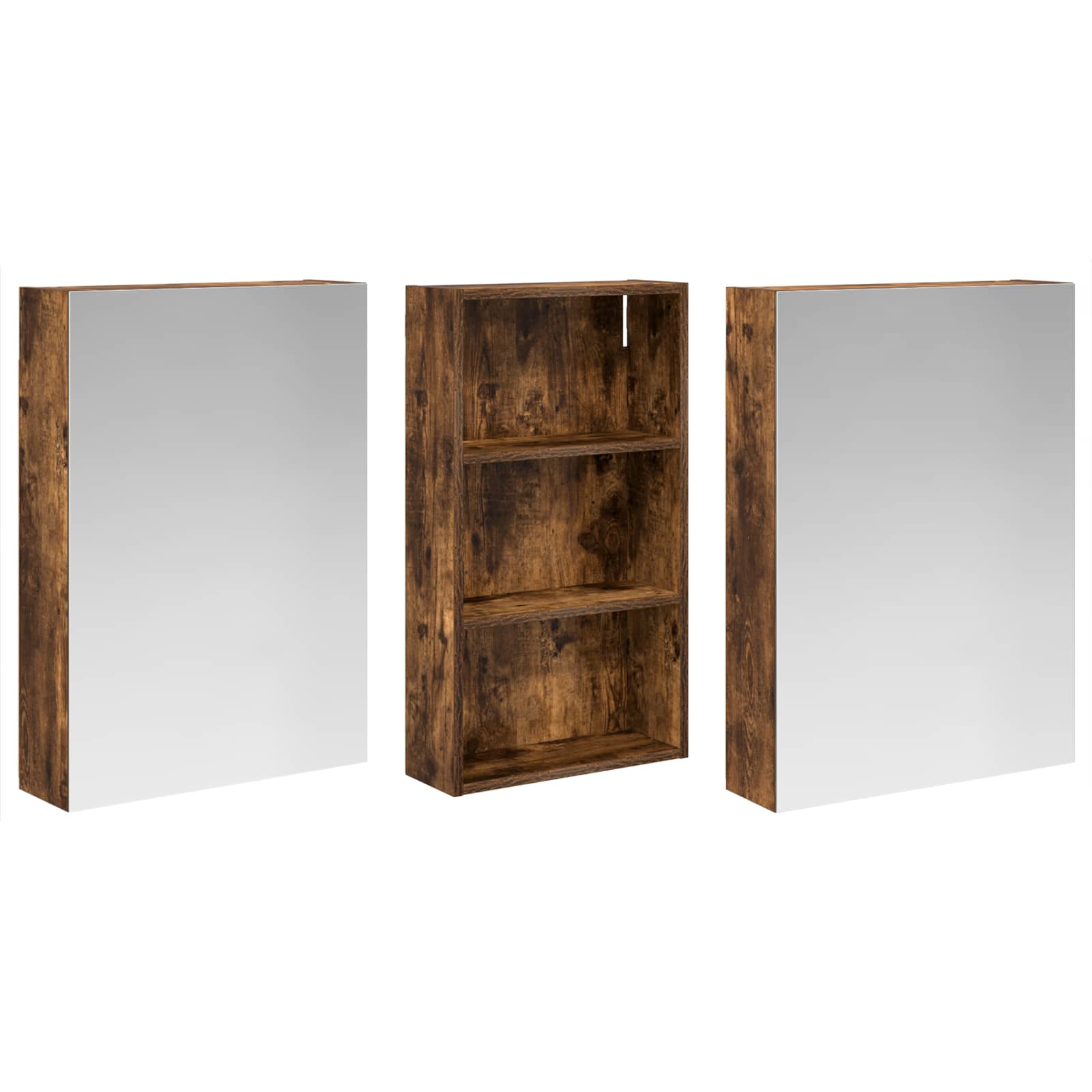 Set ormarića za kupaonicu s policom 3 pcs 140 x 14,5 x 70 cm