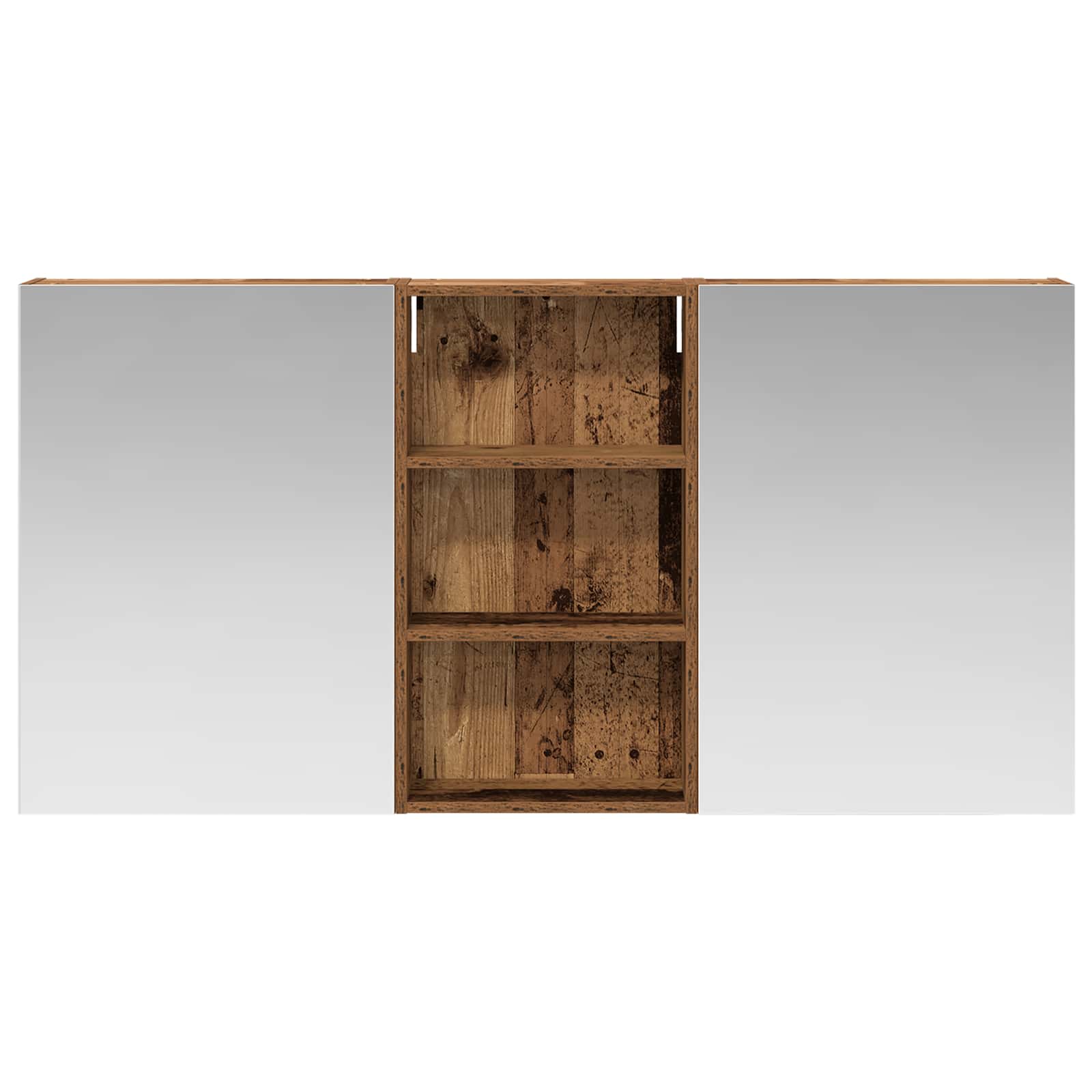 Set ormarića za kupaonicu s policom 3 pcs 140 x 14,5 x 70 cm