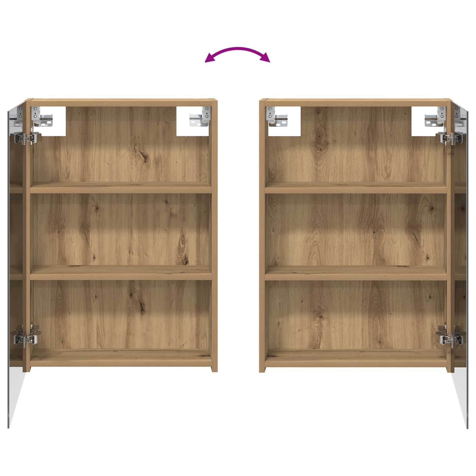 Set ormarića za kupaonicu s policom 3 pcs 140 x 14,5 x 70 cm