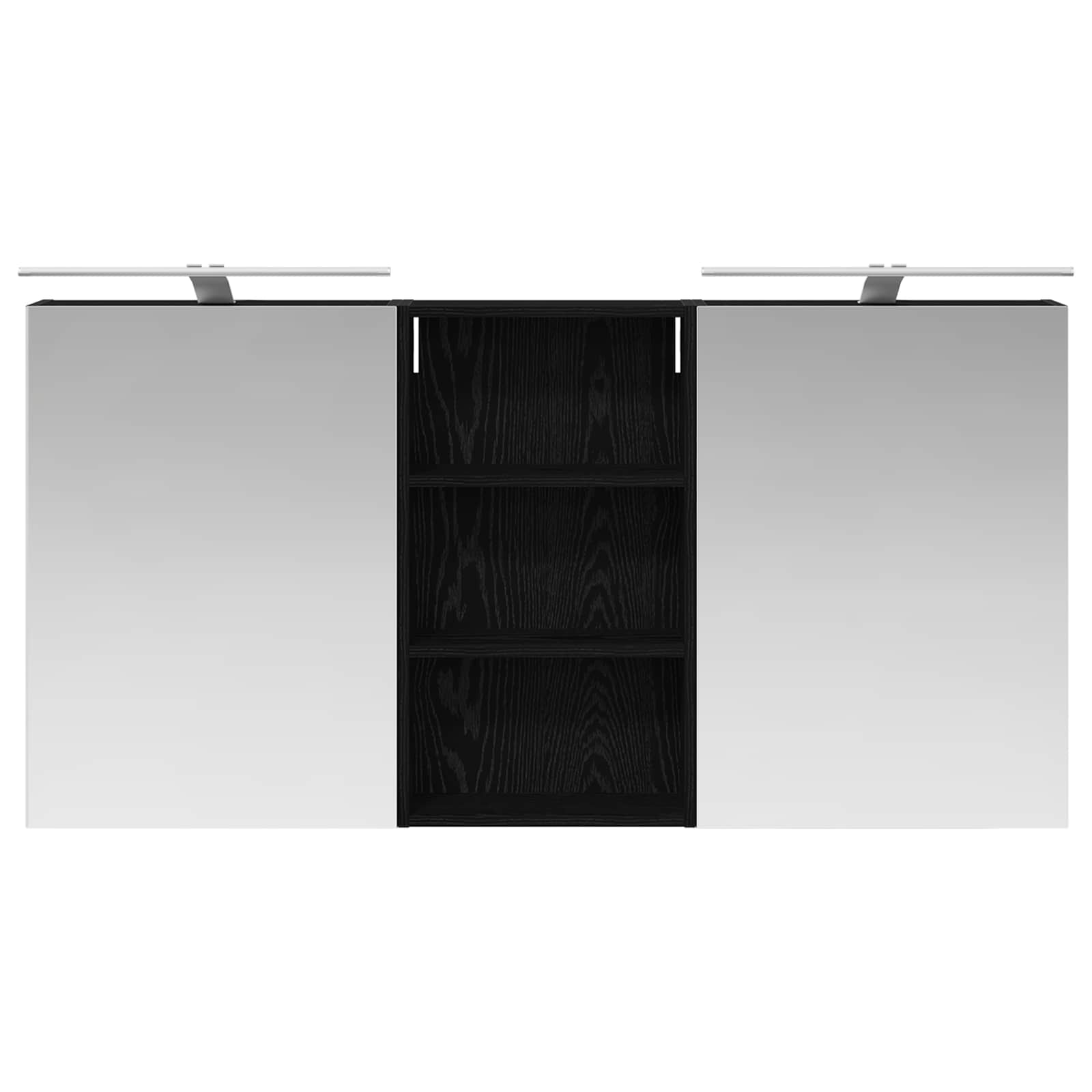Set ormarića za kupaonicu s policom 3 pcs 140 x 14,5 x 70 cm