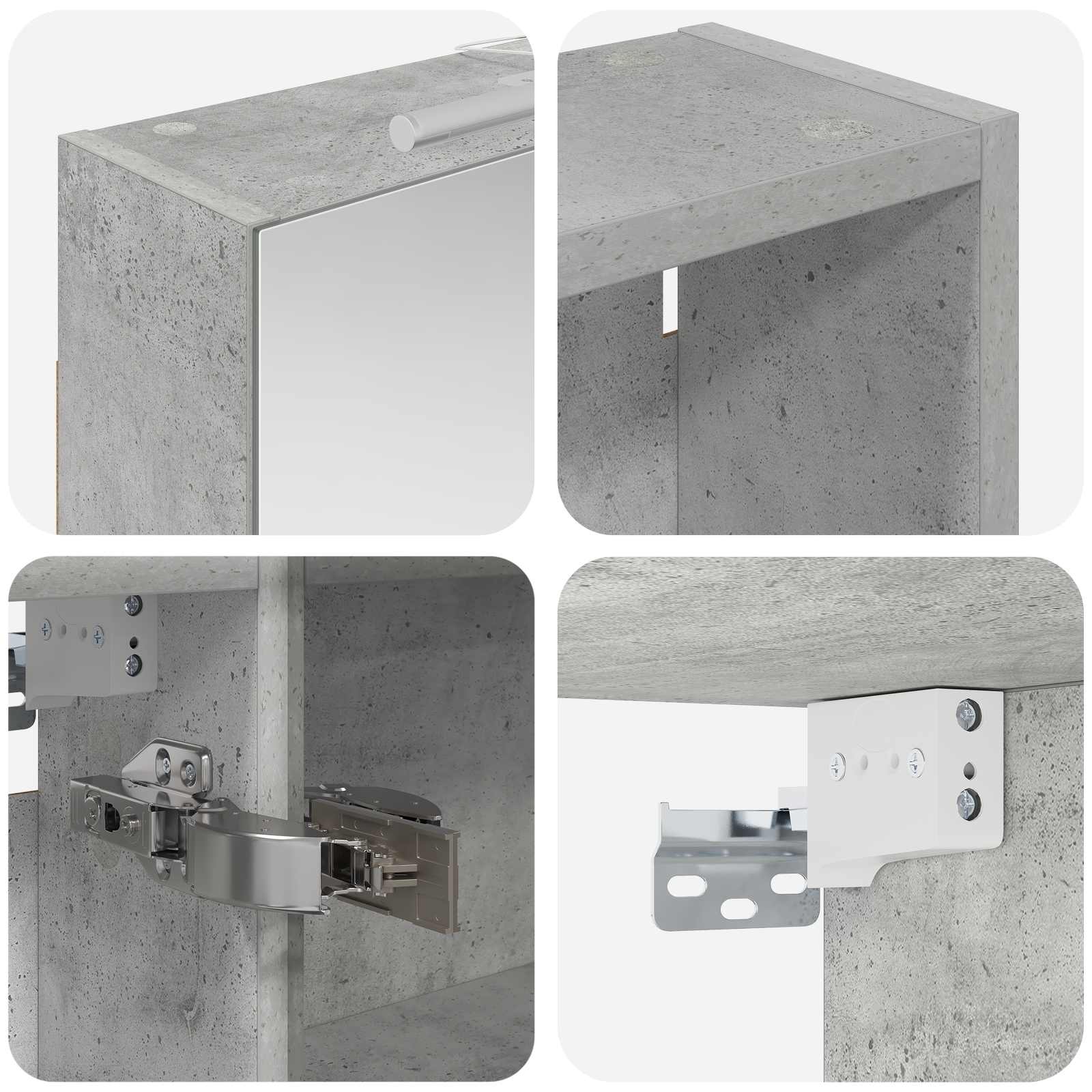 Set ormarića za kupaonicu s policom 3 pcs 140 x 14,5 x 70 cm