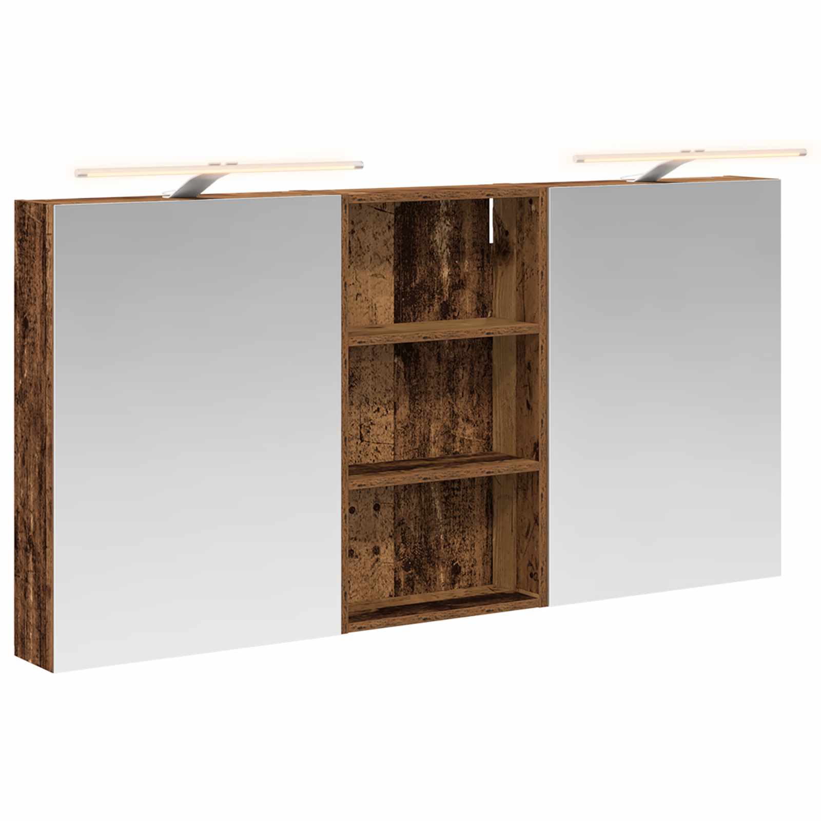 Set ormarića za kupaonicu s policom 3 pcs 140 x 14,5 x 70 cm