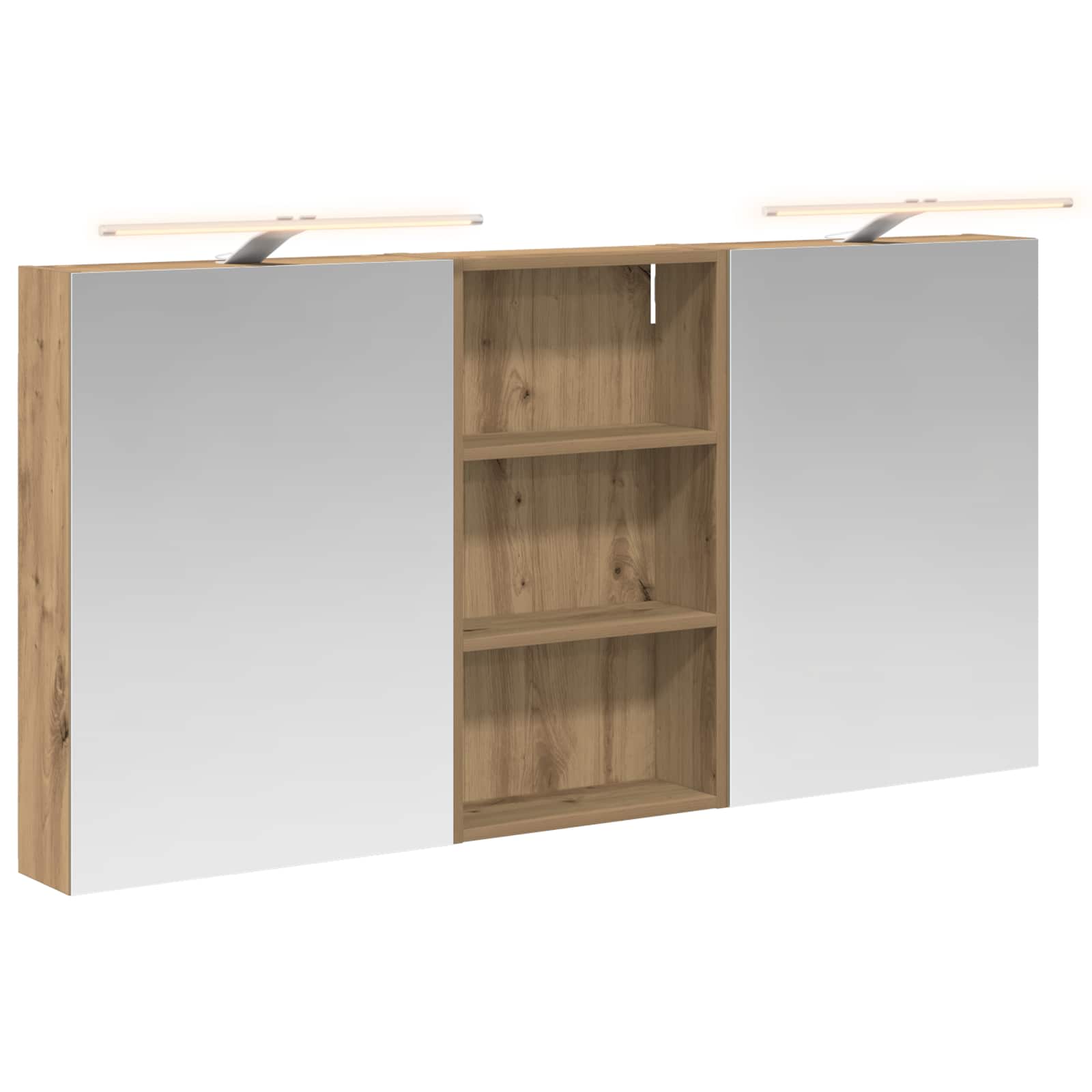 Set ormarića za kupaonicu s policom 3 pcs 140 x 14,5 x 70 cm