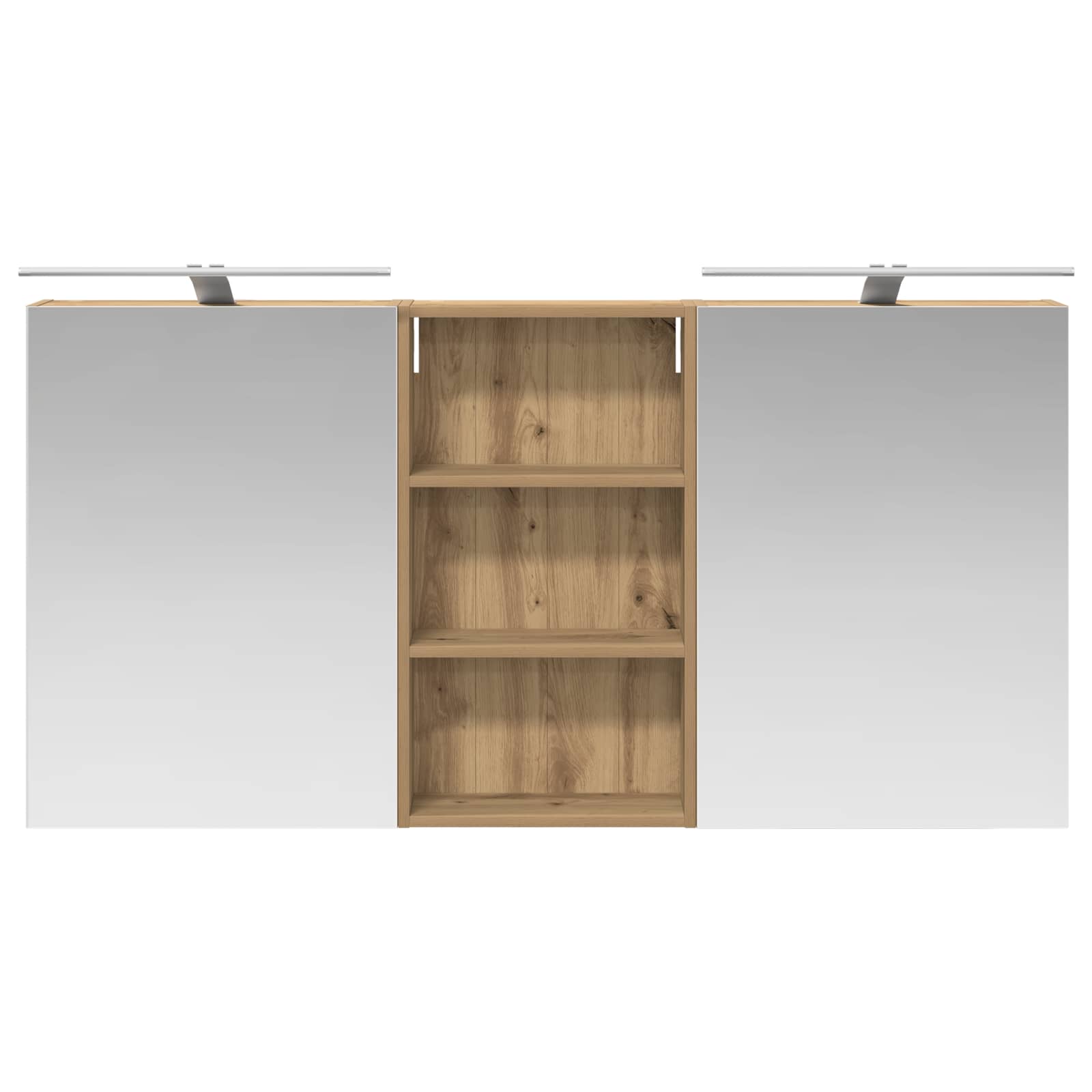 Set ormarića za kupaonicu s policom 3 pcs 140 x 14,5 x 70 cm
