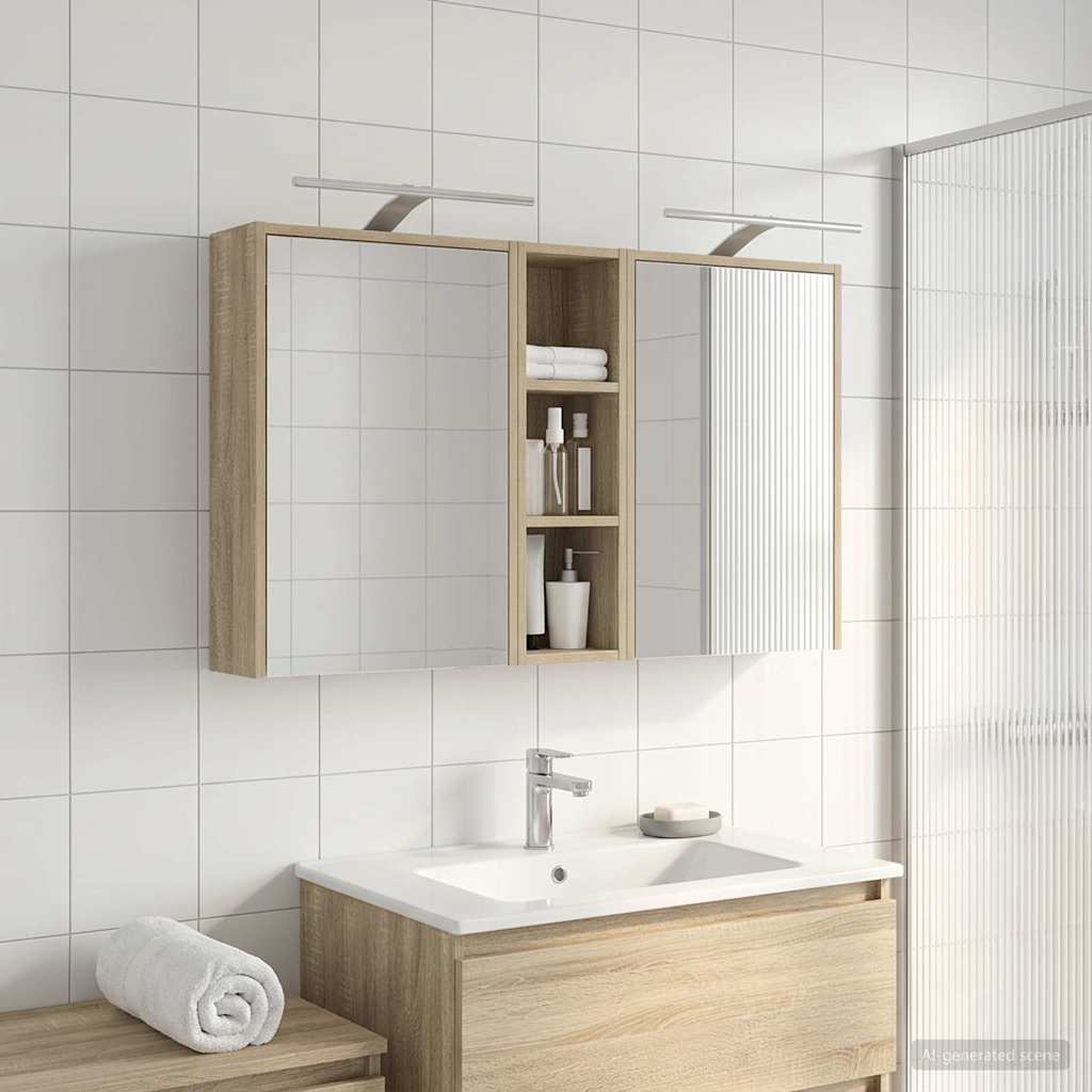 Set ormarića za kupaonicu 3 pcs 106 x 16 x 62,5 cm