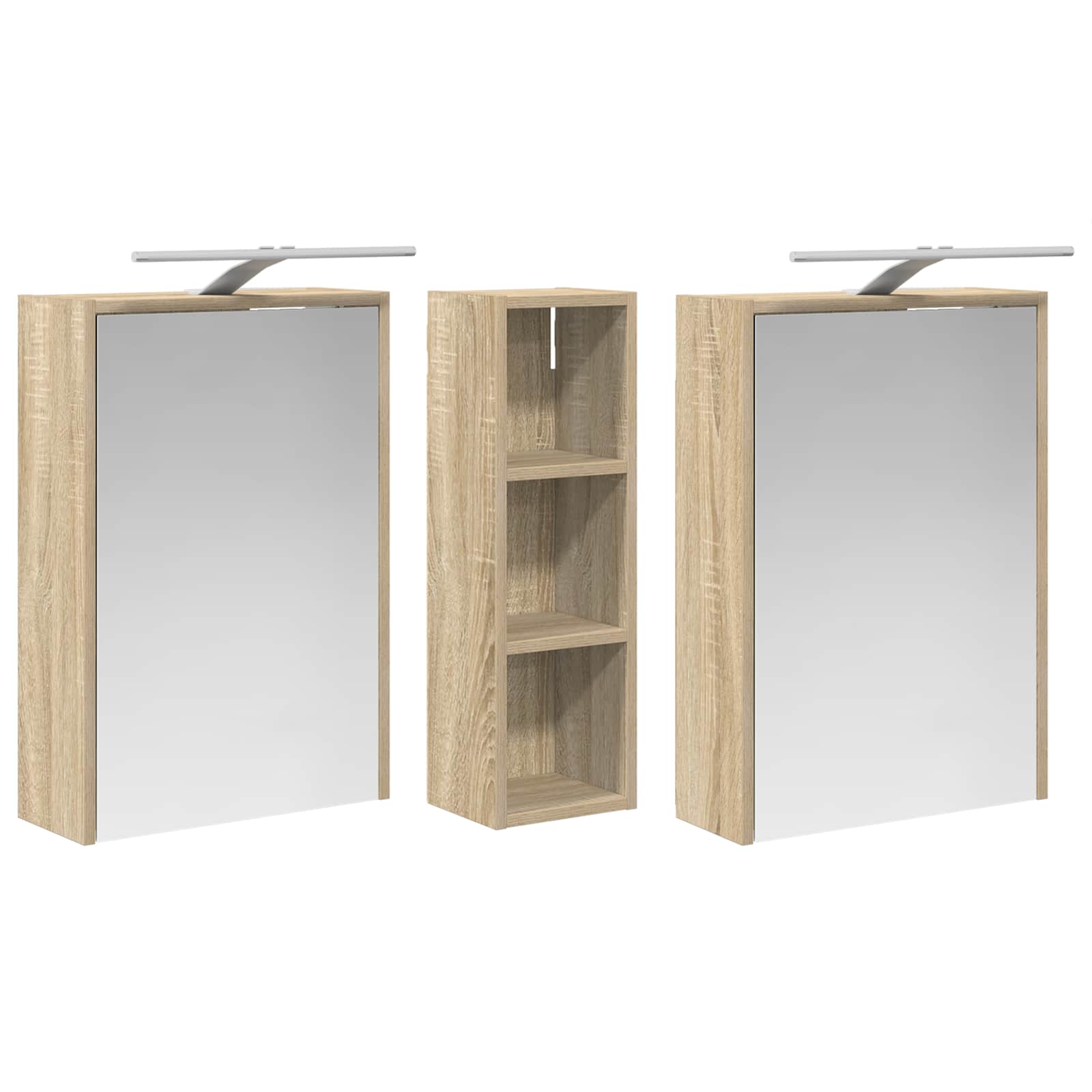 Set ormarića za kupaonicu 3 pcs 106 x 16 x 62,5 cm