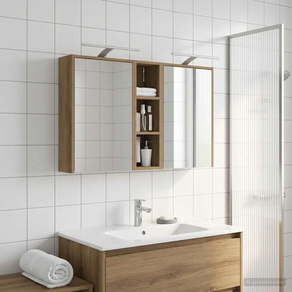 Set ormarića za kupaonicu 3 pcs 106 x 16 x 62,5 cm