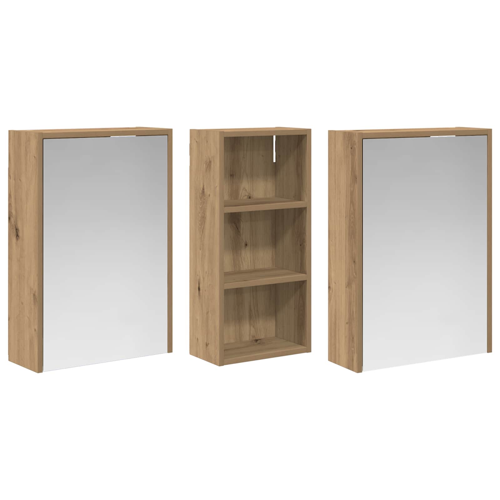 Set ormarića za kupaonicu 3 pcs 116 x 16 x 62,5 cm