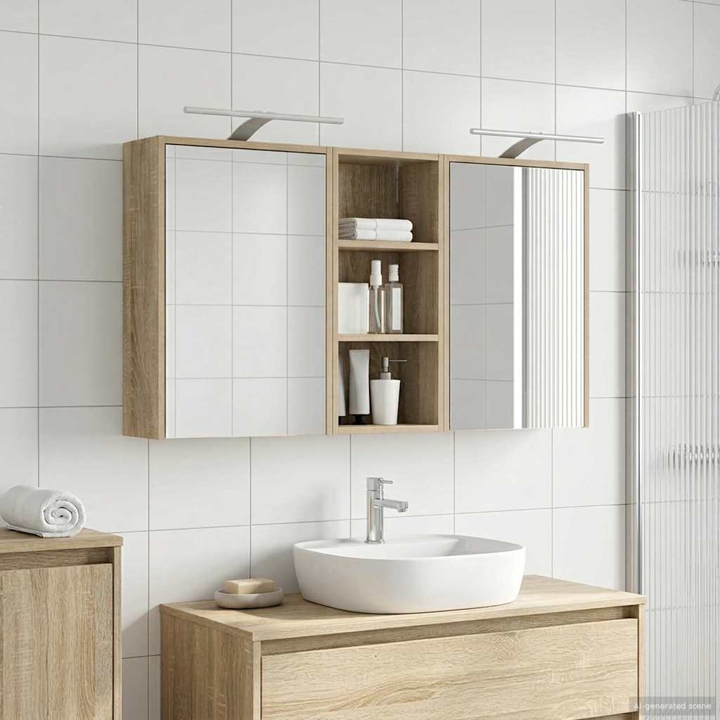 Set ormarića za kupaonicu 3 pcs 116 x 16 x 62,5 cm