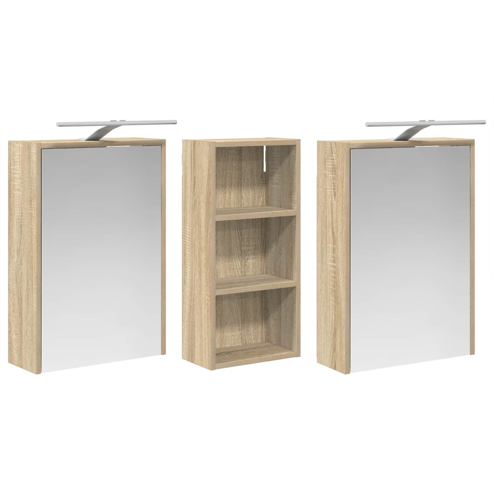 Set ormarića za kupaonicu 3 pcs 116 x 16 x 62,5 cm