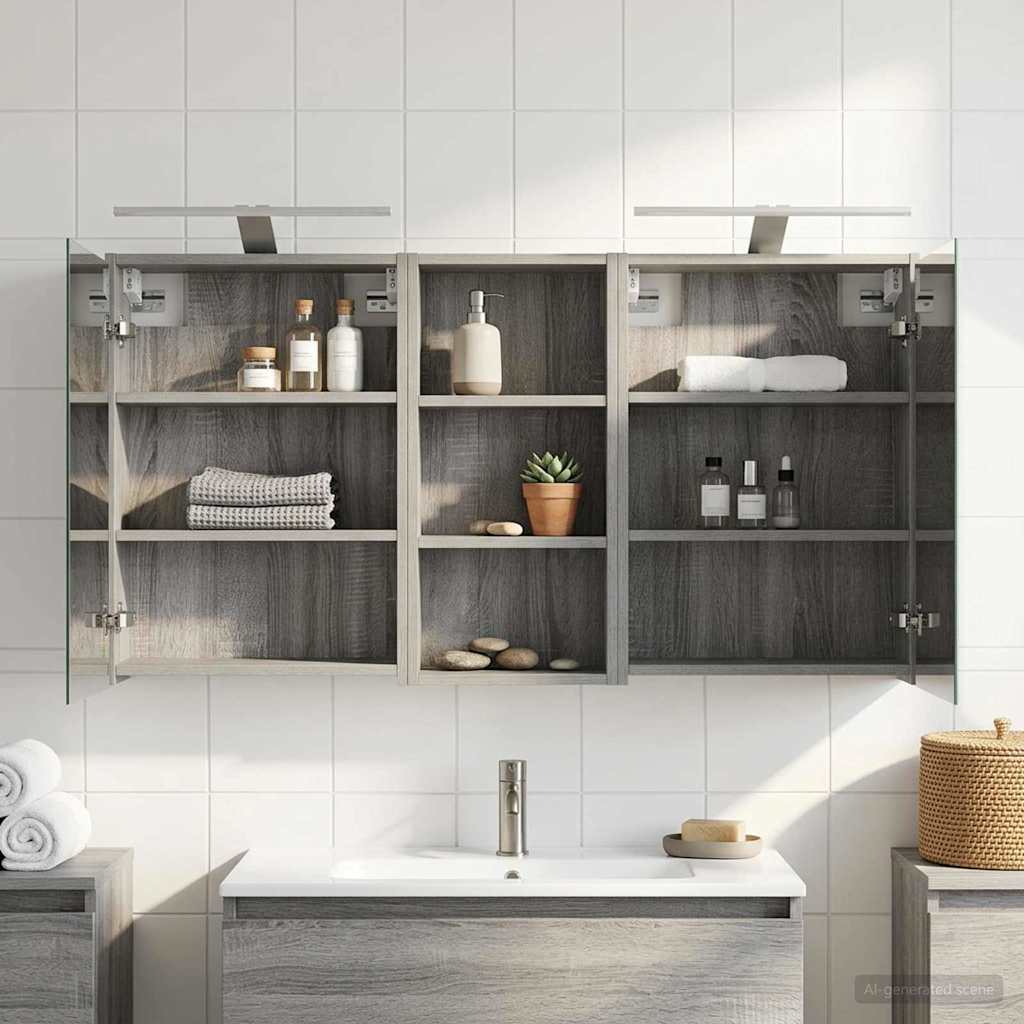 Set ormarića za kupaonicu 3 pcs 116 x 16 x 62,5 cm